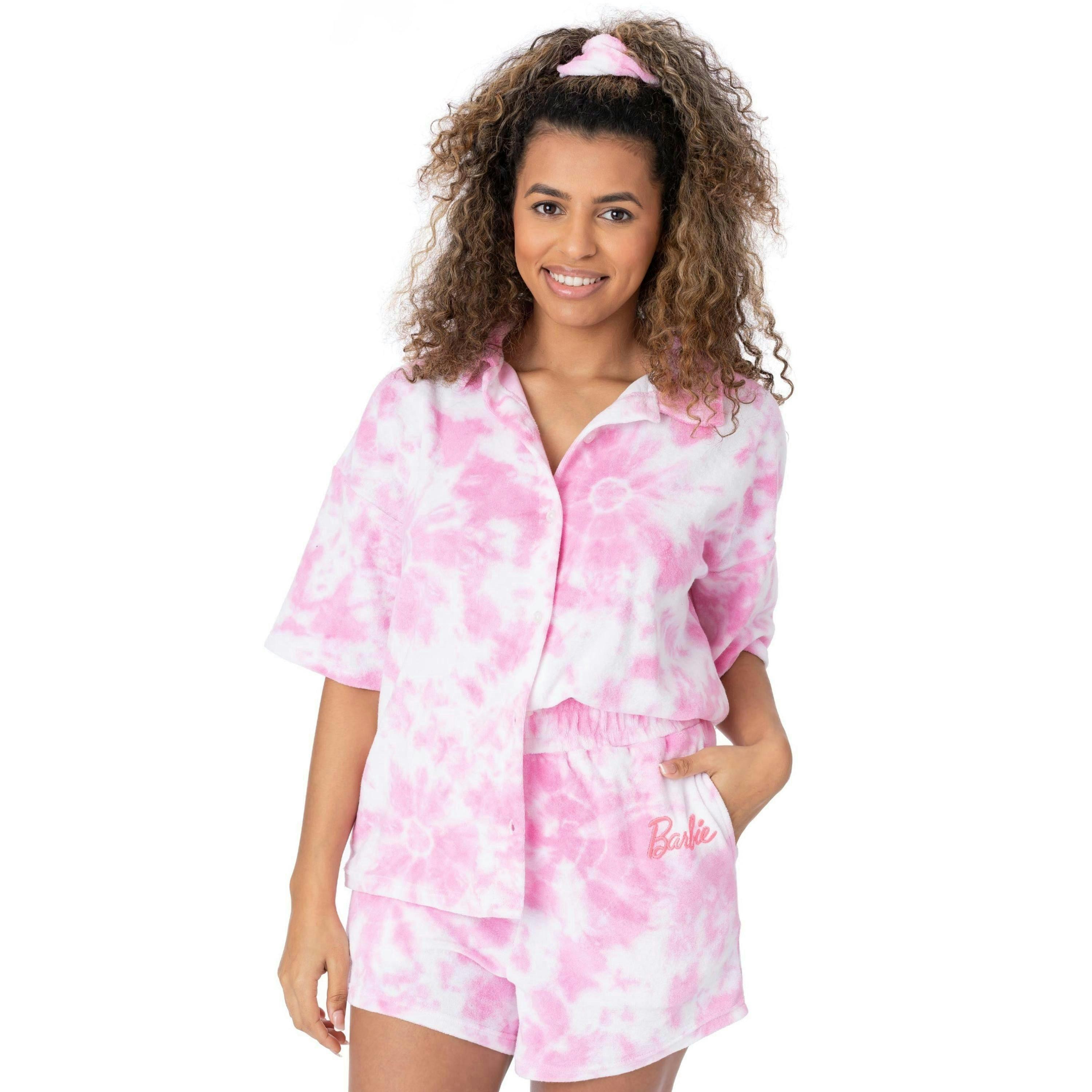 Barbie Womens Pink 3 Piece Towelling Co-ord by Vanilla Underground , view 1 of 6