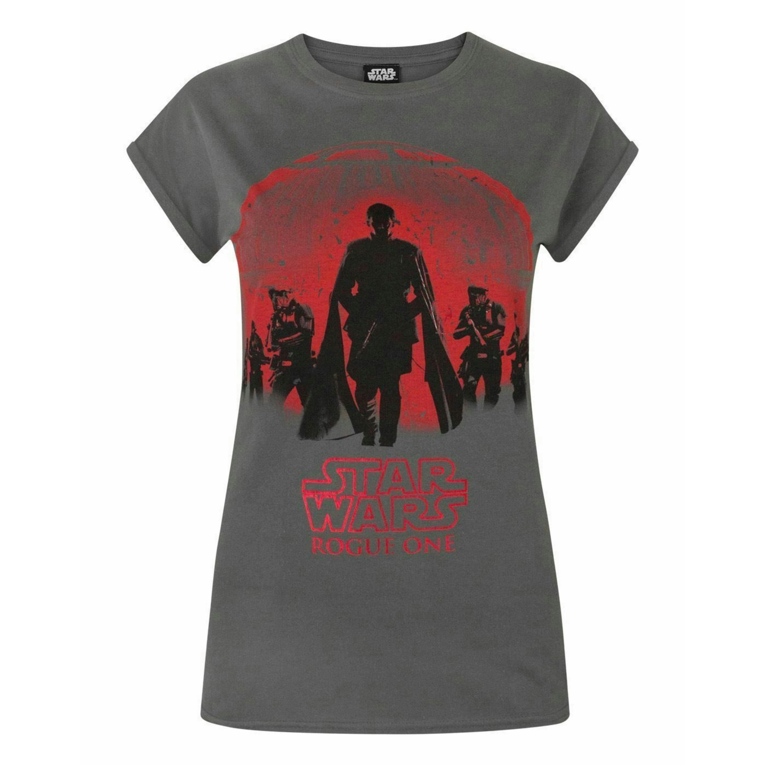 Star Wars Womens Grey Foil Short Sleeved T-Shirt by Vanilla Underground , view 1 of 4