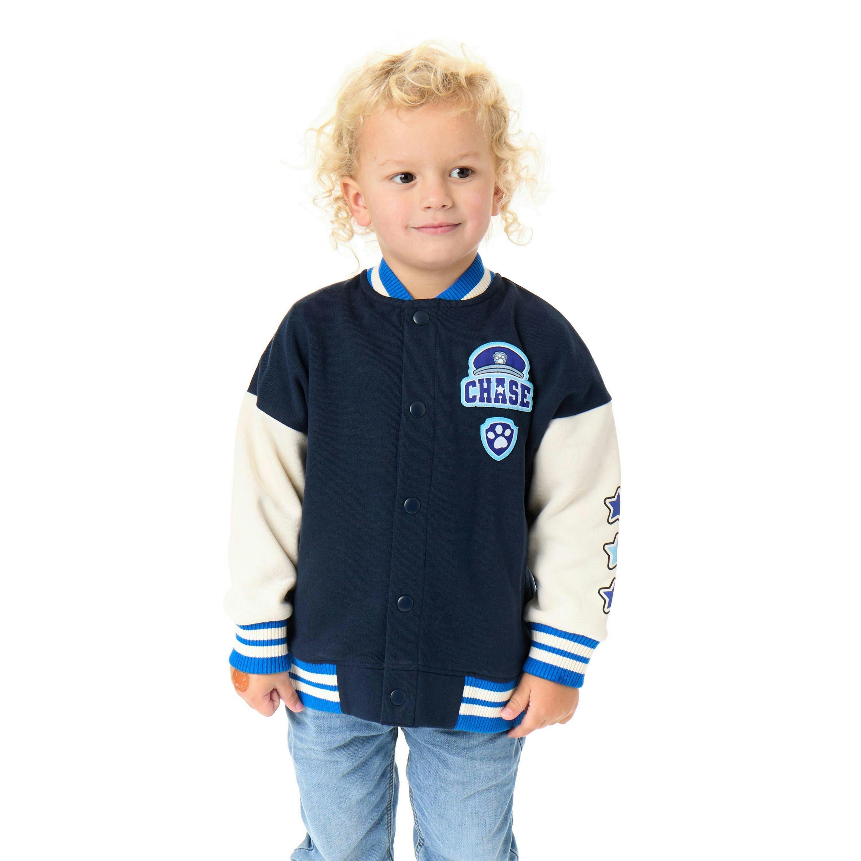 Paw Patrol Boys Blue Chase Varsity Jacket by Vanilla Underground , view 1 of 6
