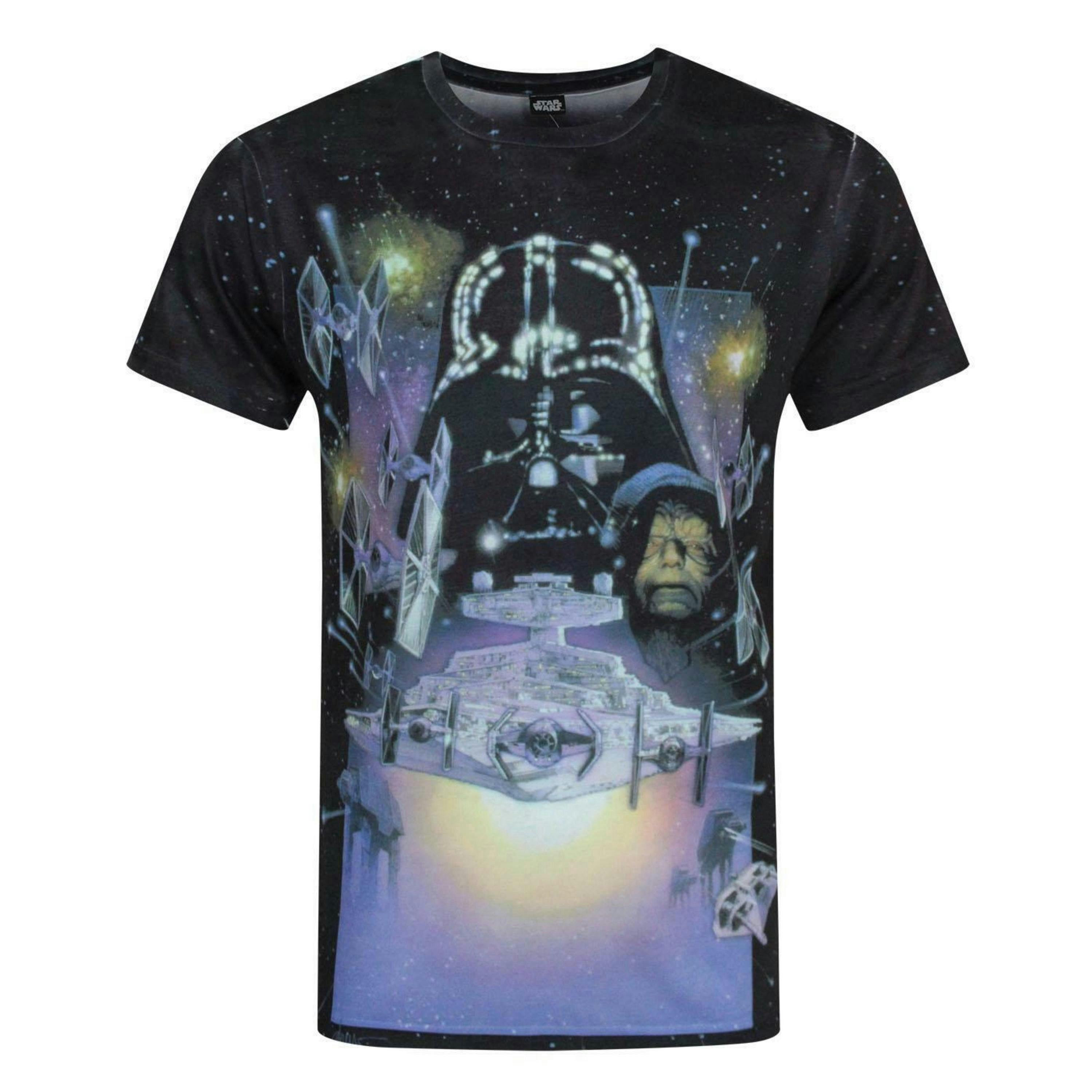 Star Wars Mens White Darth Vader Short Sleeved T-Shirt by Vanilla Underground , view 1 of 1