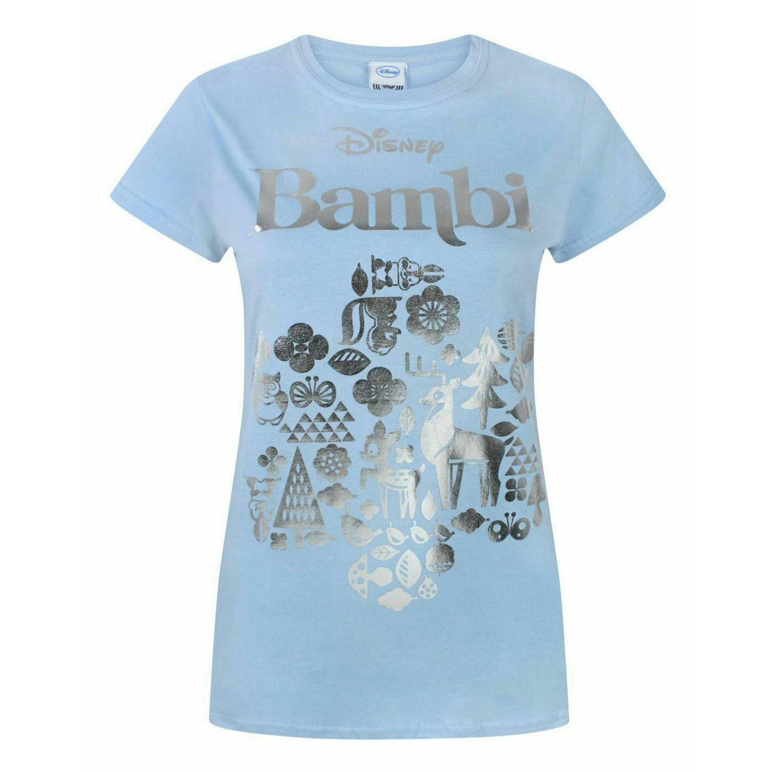 Disney Womens Blue Bambi Short Sleeved T-Shirt by Vanilla Underground , view 1 of 4
