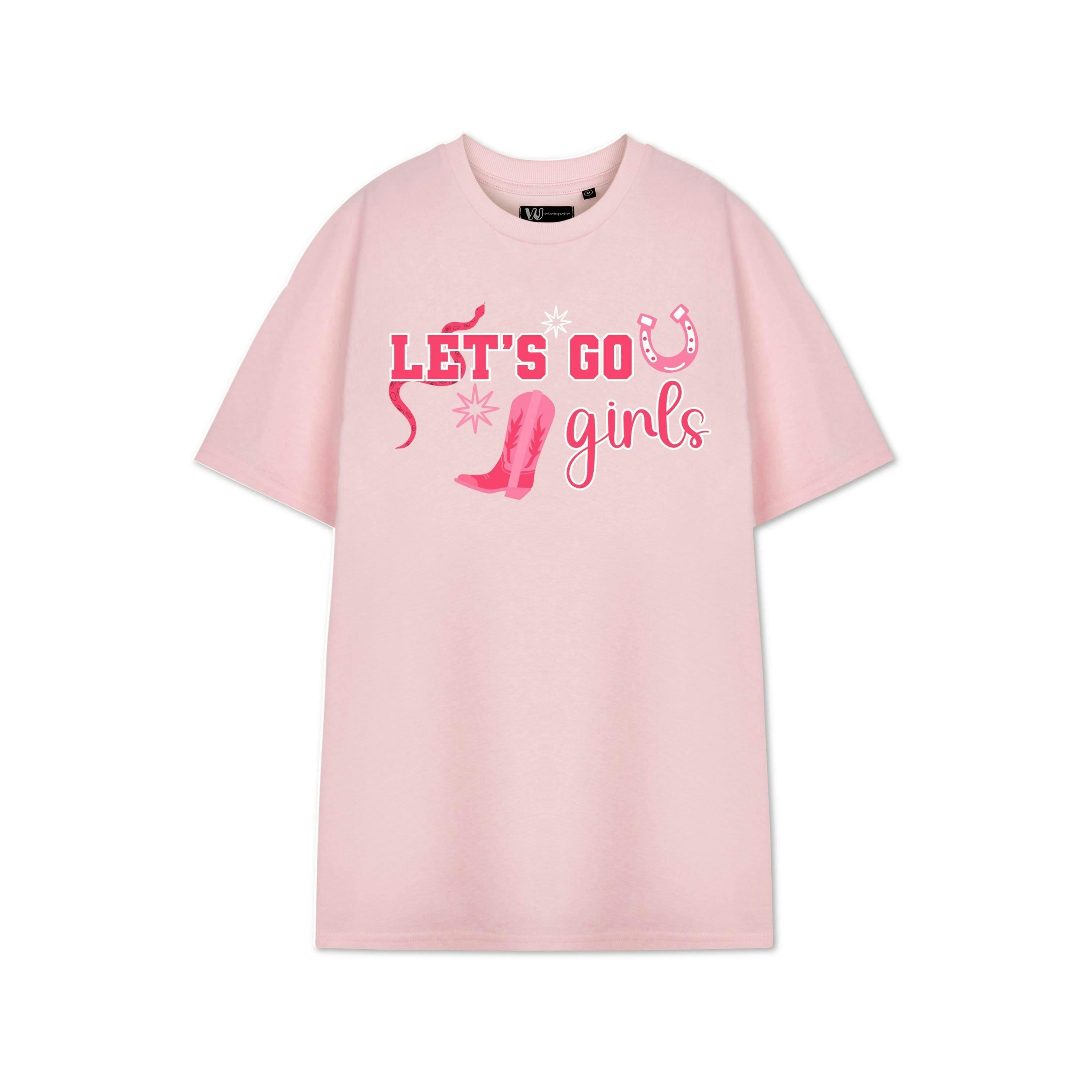 Show Me The Merch Womens Pink Let's Go Girls Short Sleeved T-Shirt by Vanilla Underground , view 1 of 1
