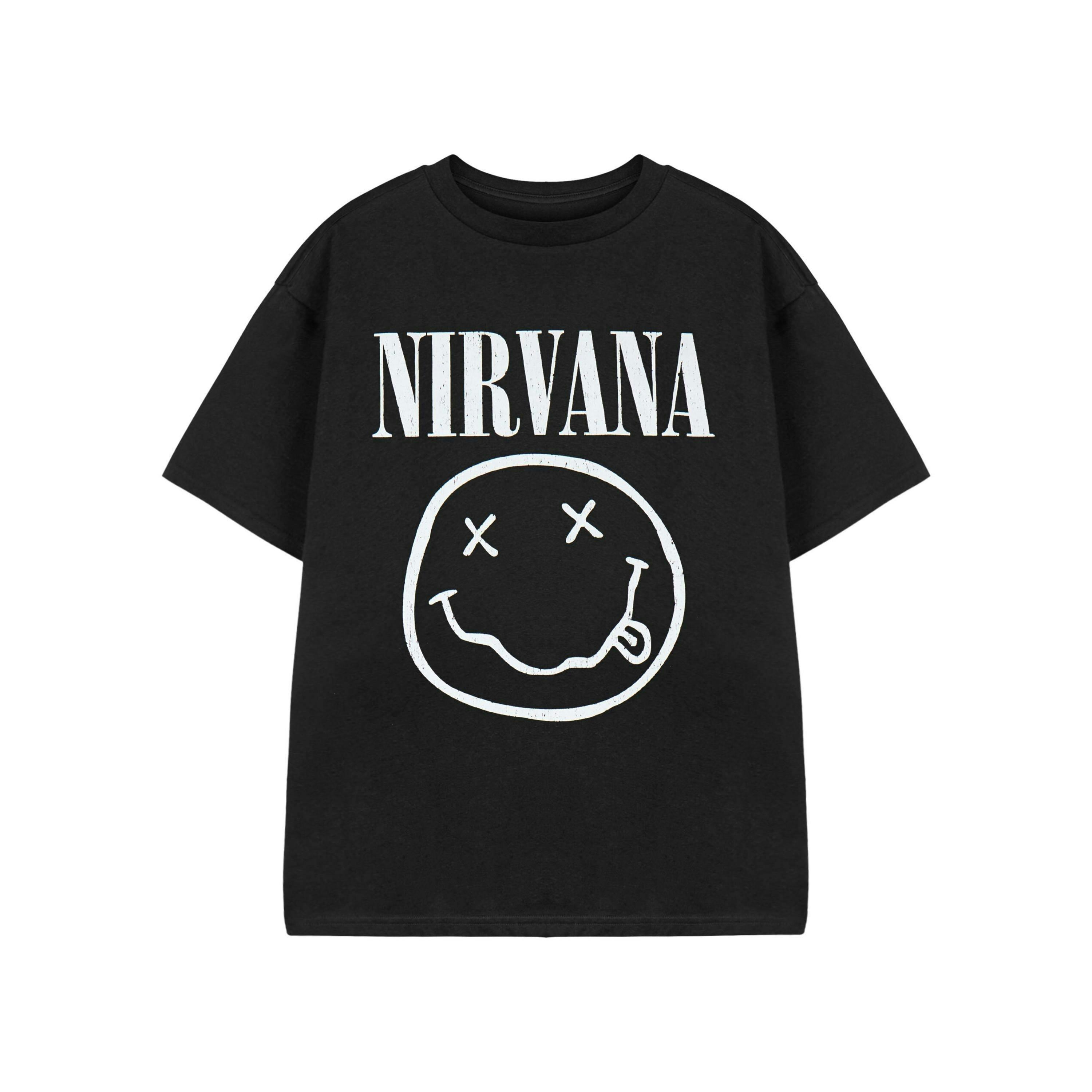 Nirvana Boys Black Logo Short Sleeved T-Shirt by Vanilla Underground , view 1 of 2