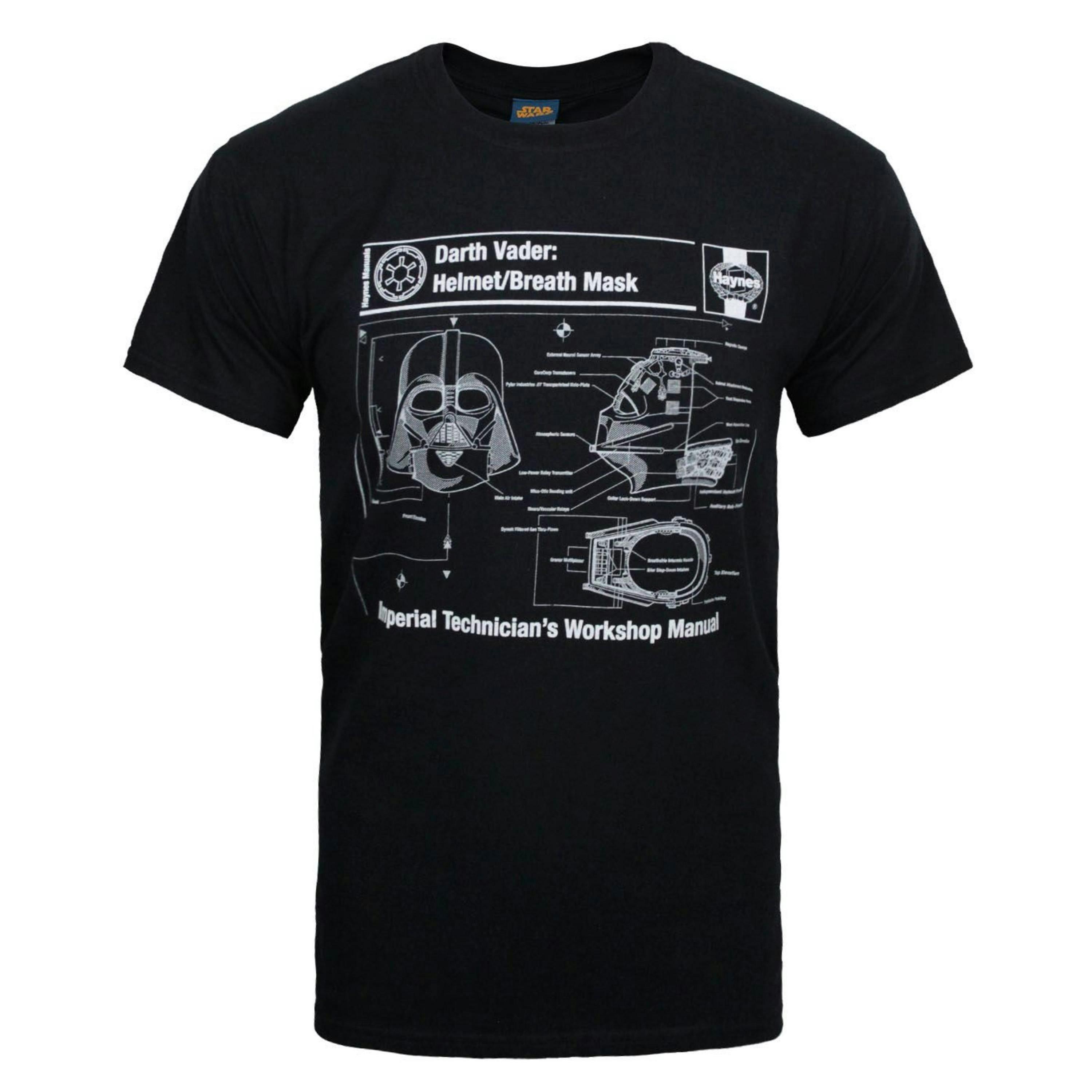 Star Wars Mens Black Darth Vader Short Sleeved T-Shirt by Vanilla Underground , view 1 of 4