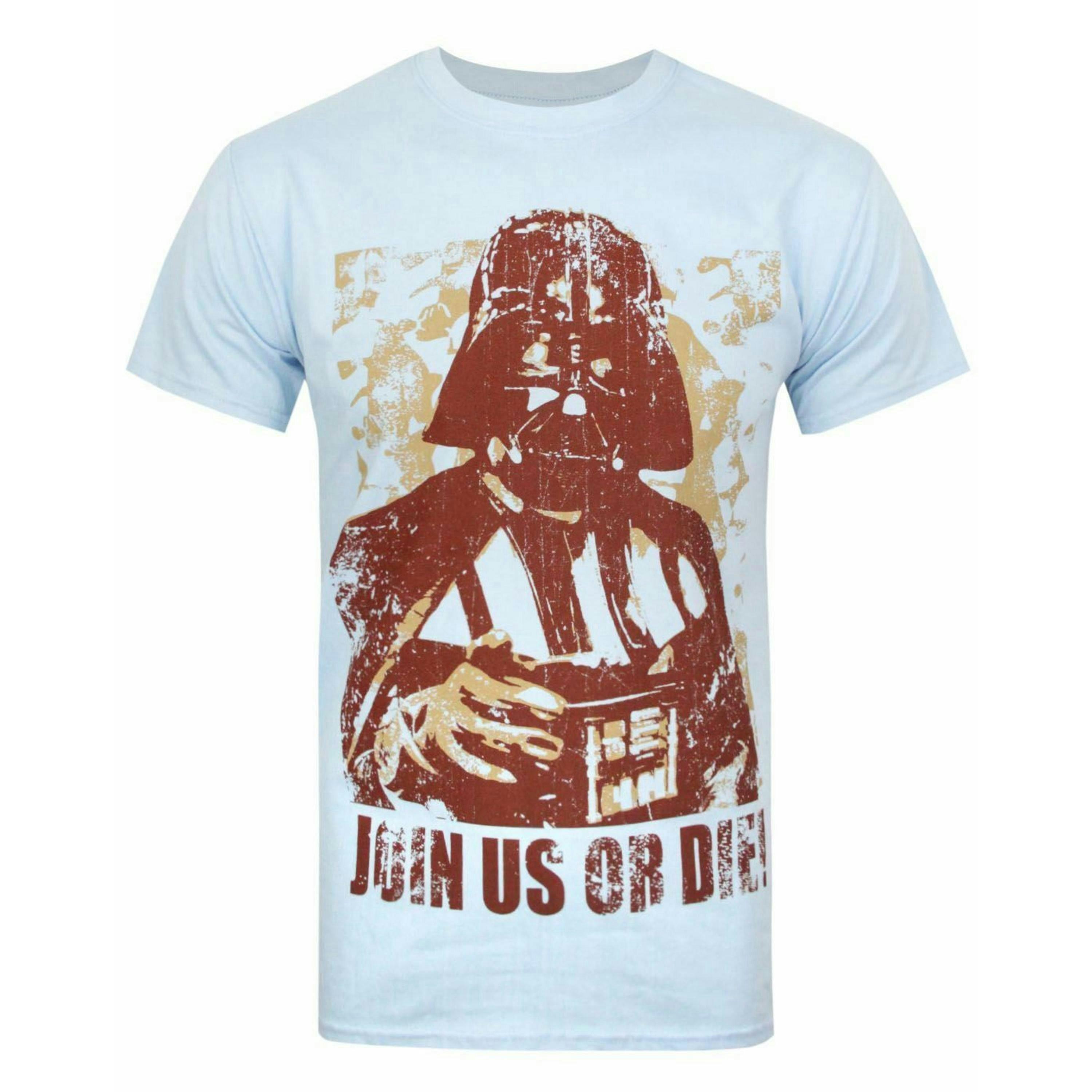 Star Wars Mens Blue Darth Vader Short Sleeved T-Shirt by Vanilla Underground , view 1 of 4
