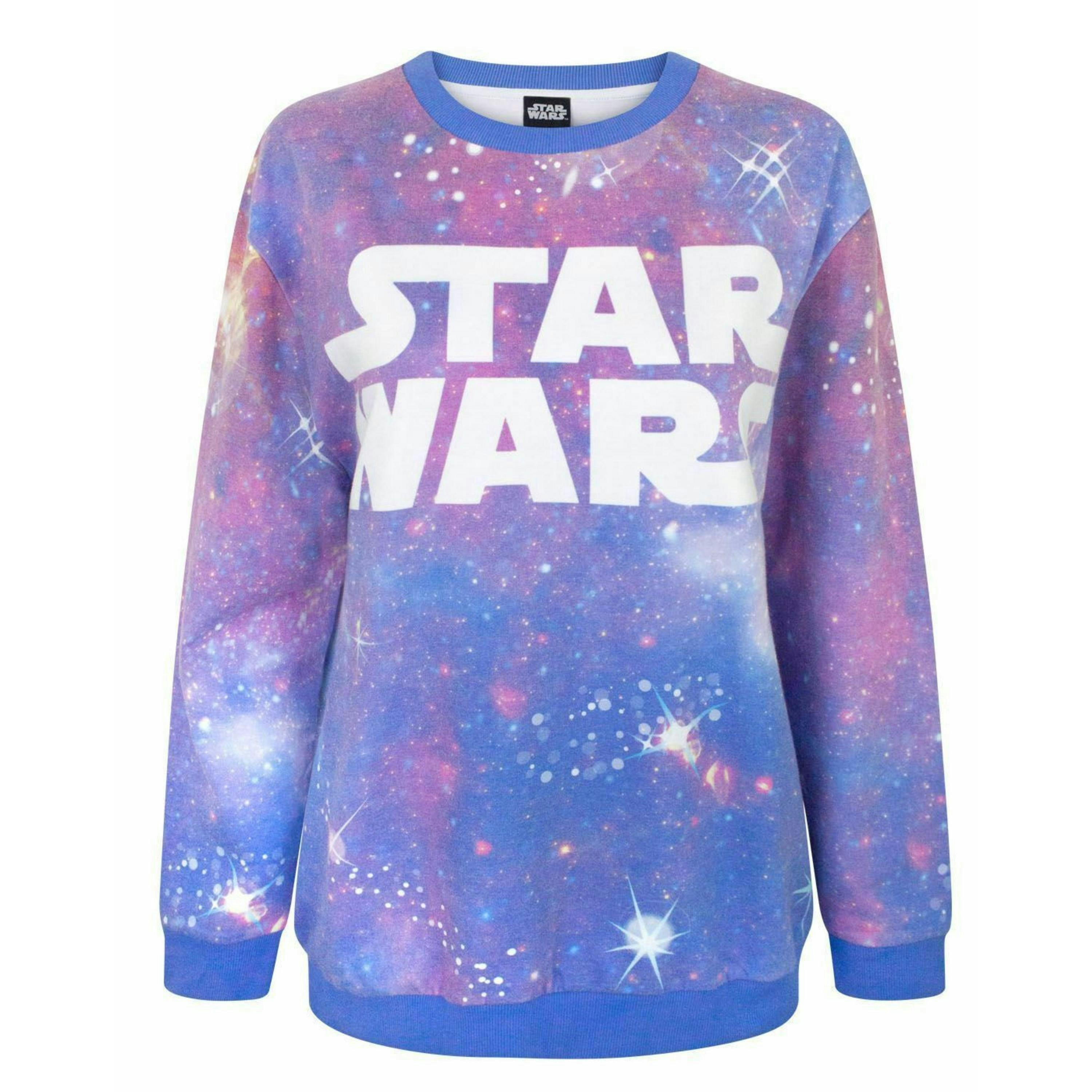Star Wars Womens Purple Cosmic Sweatshirt by Vanilla Underground , view 1 of 5