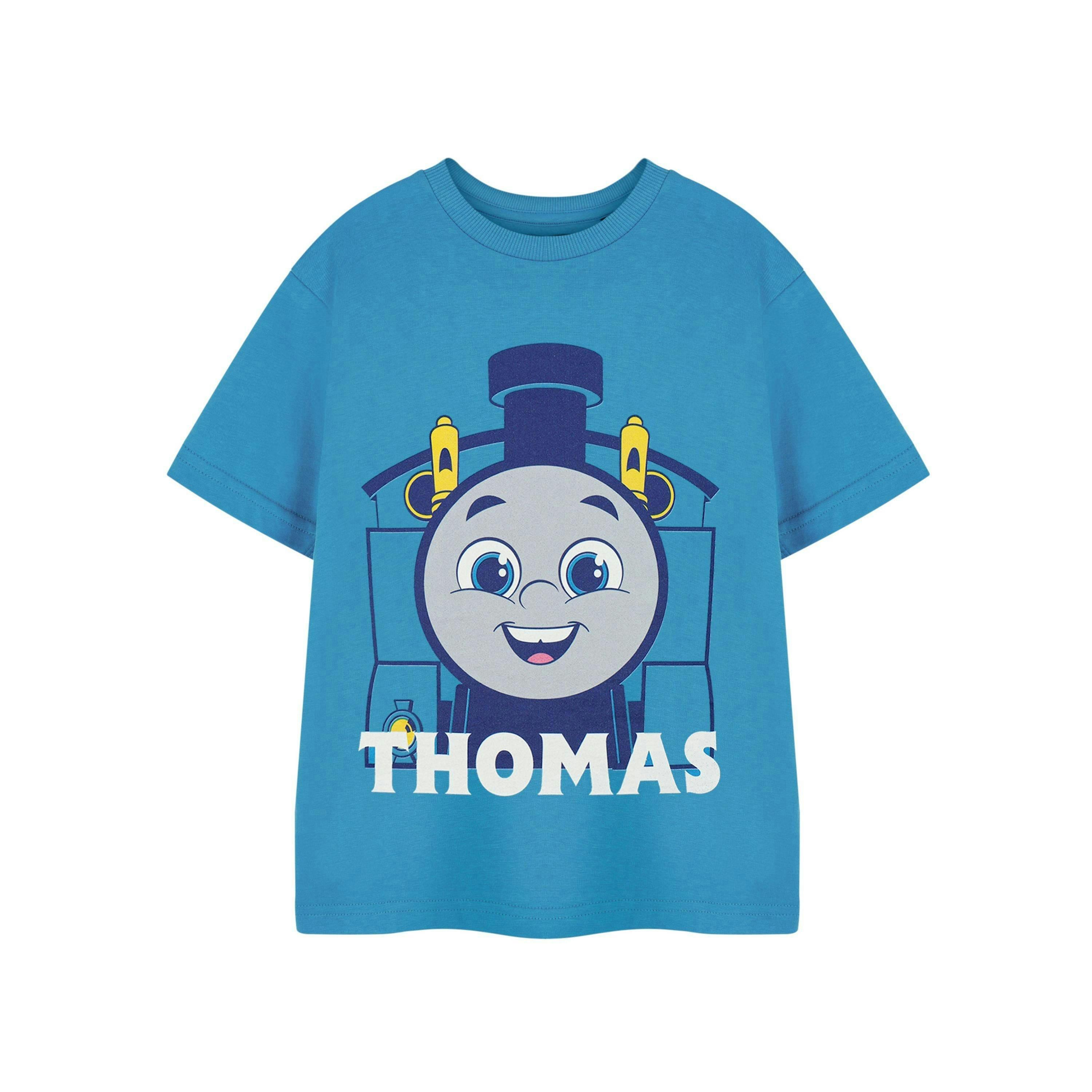 Thomas and Friends Boys Blue Character Short Sleeved T-Shirt by Vanilla Underground , view 1 of 3
