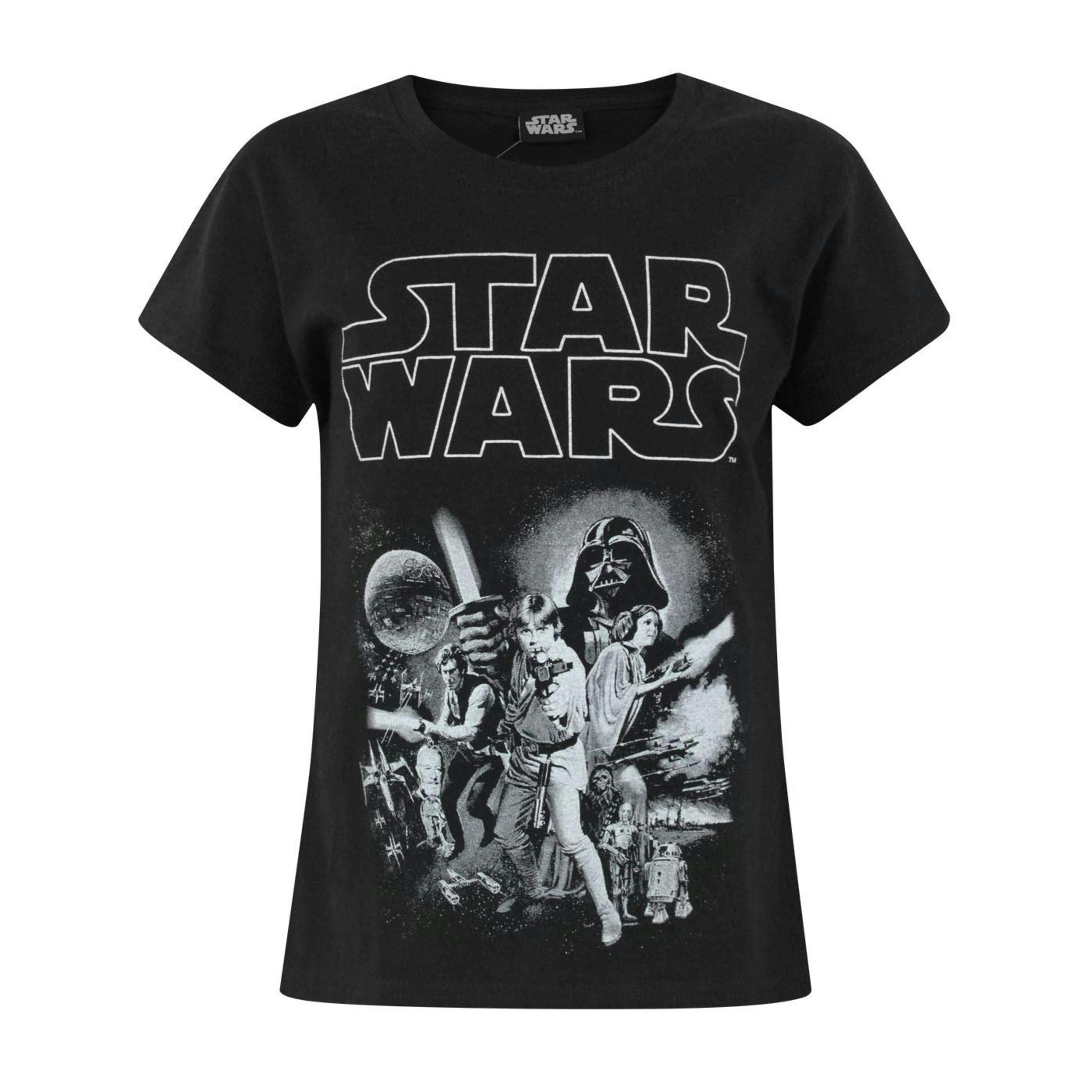 Star Wars Girls Black Short Sleeved T-Shirt by Vanilla Underground , view 1 of 2