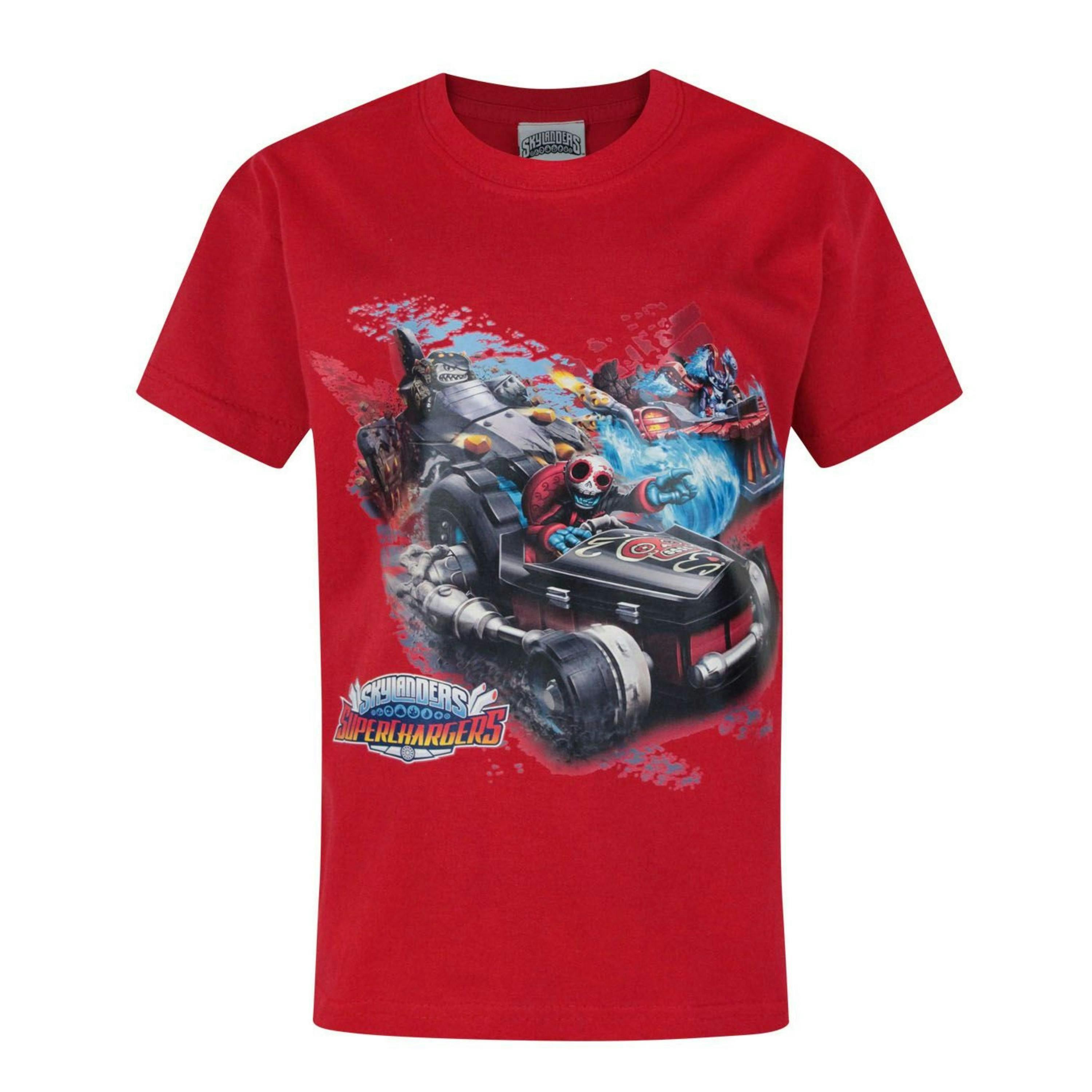 Skylanders Boys Red Superchargers Drive Short Sleeved T-Shirt by Vanilla Underground , view 1 of 1