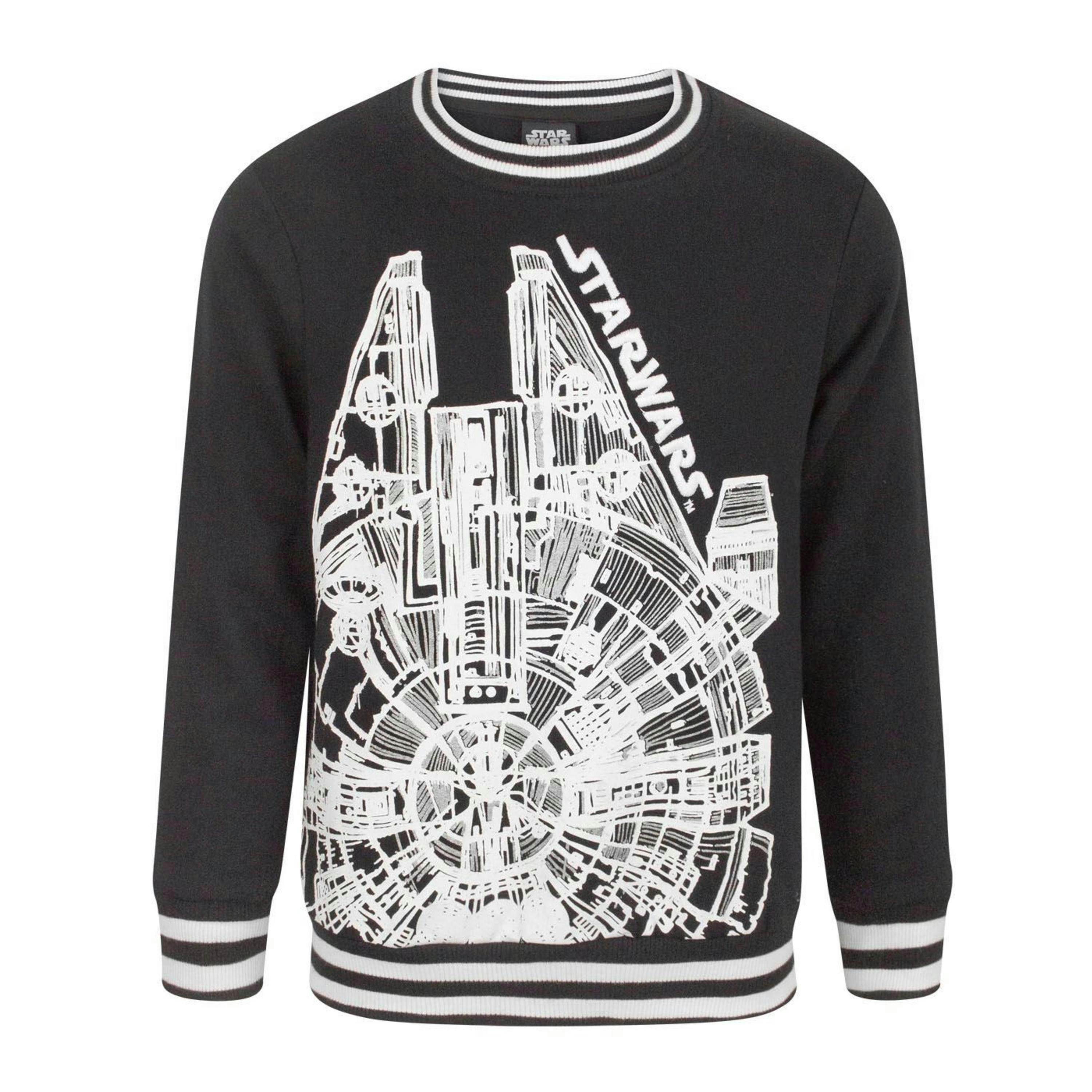 Star Wars Boys Black Milennium Falcon Sweatshirt by Vanilla Underground , view 1 of 1