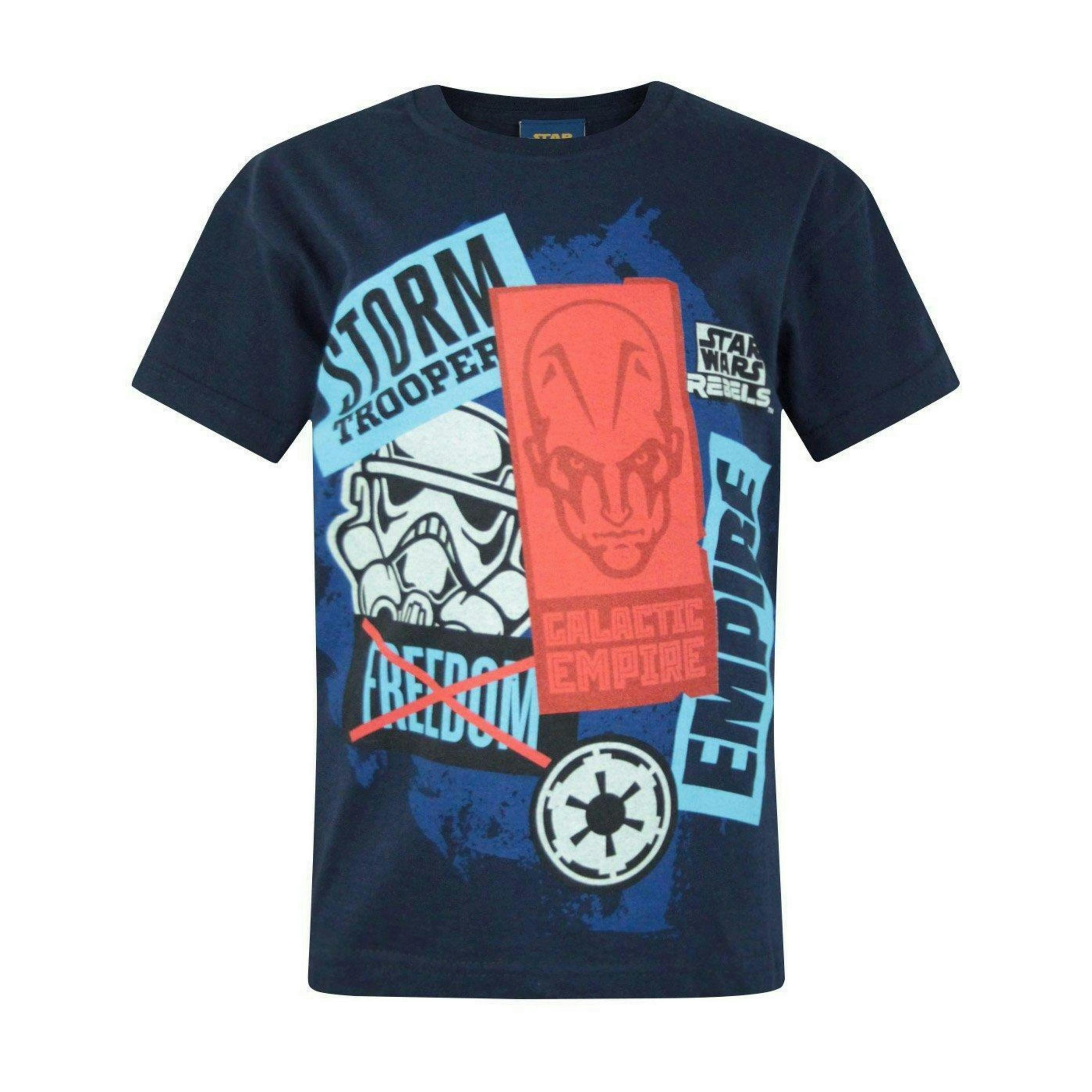 Star Wars Boys Blue Short Sleeved T-Shirt by Vanilla Underground , view 1 of 4