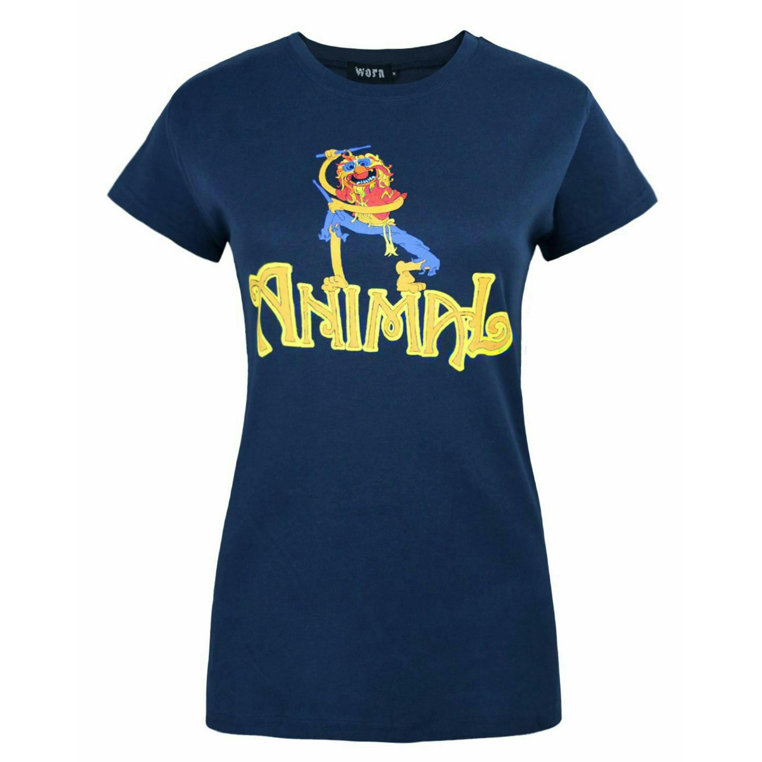 The Muppets Womens Blue Animal Short Sleeved T-Shirt by Vanilla Underground , view 1 of 4