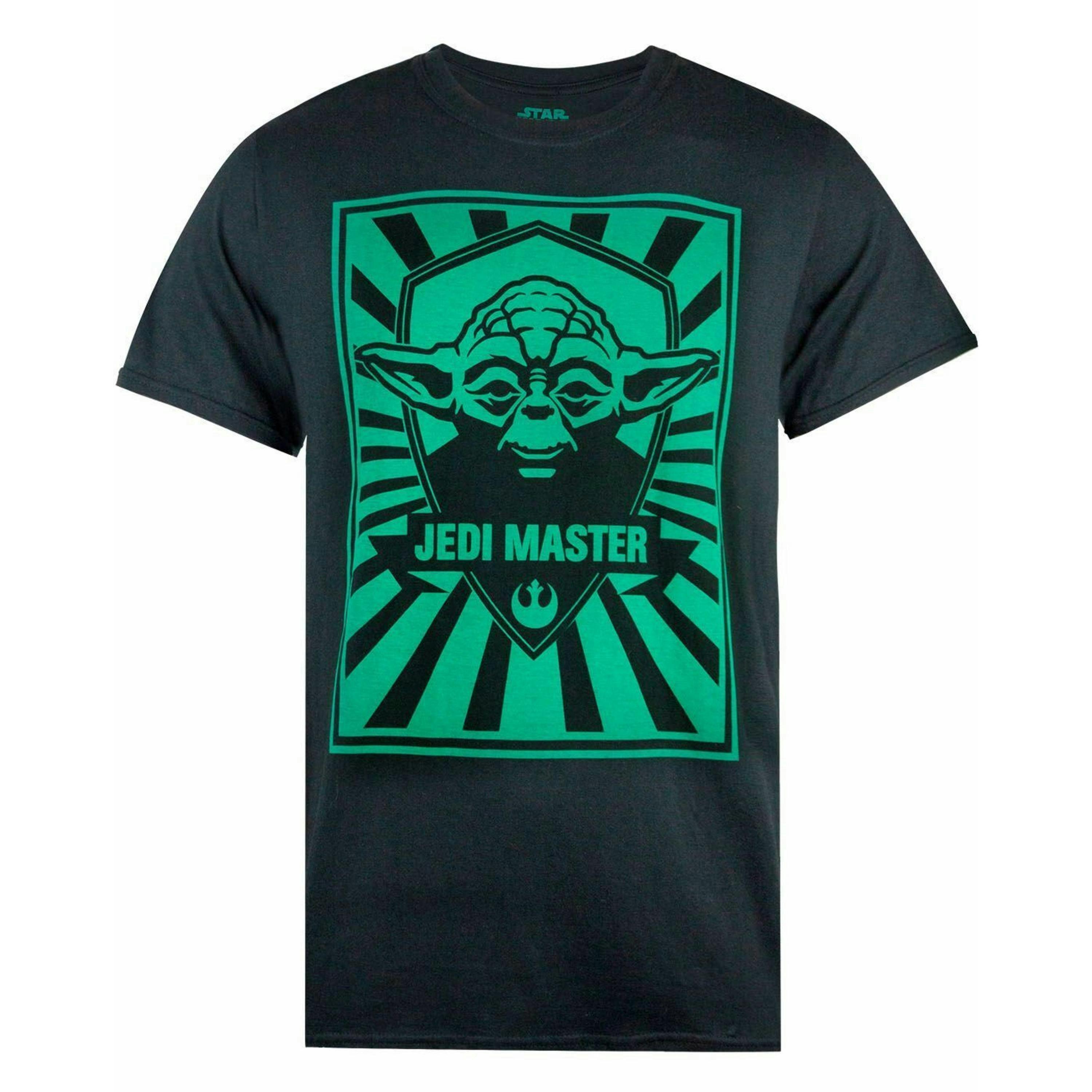 Star Wars Mens Black Yoda Short Sleeved T-Shirt by Vanilla Underground , view 1 of 4