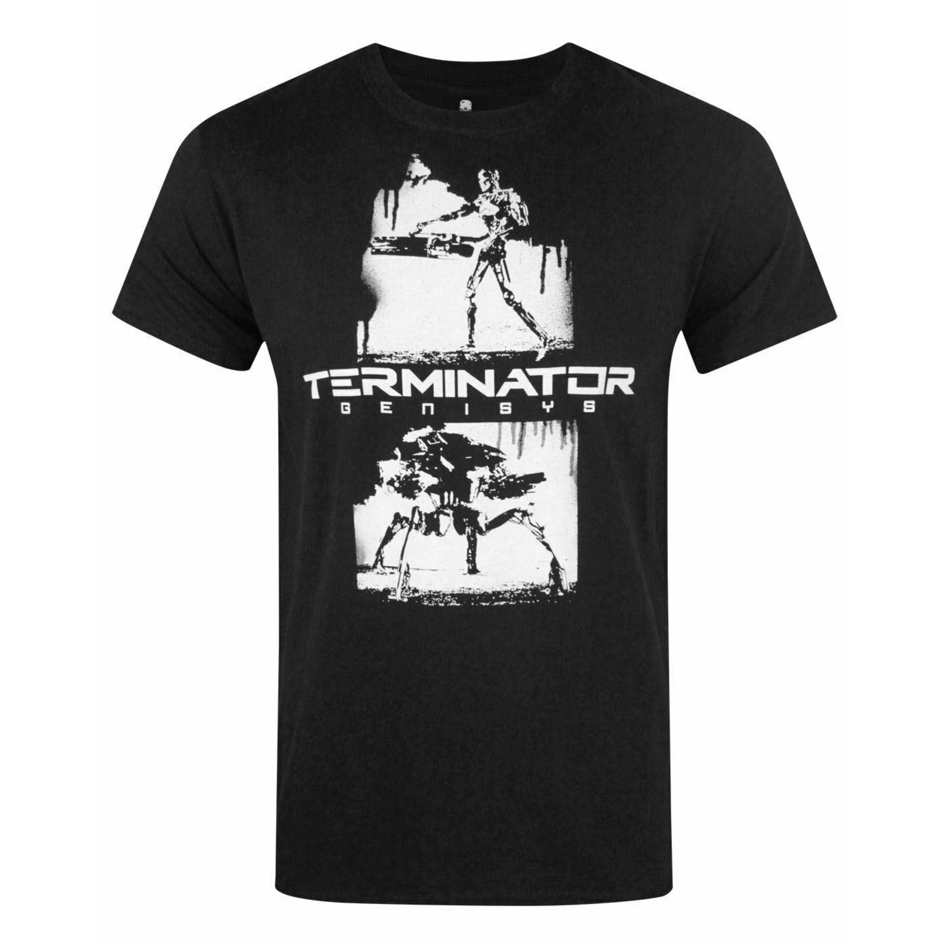 Terminator Mens Black Movie Graphic Print Short Sleeved T-Shirt by Vanilla Underground , view 1 of 4