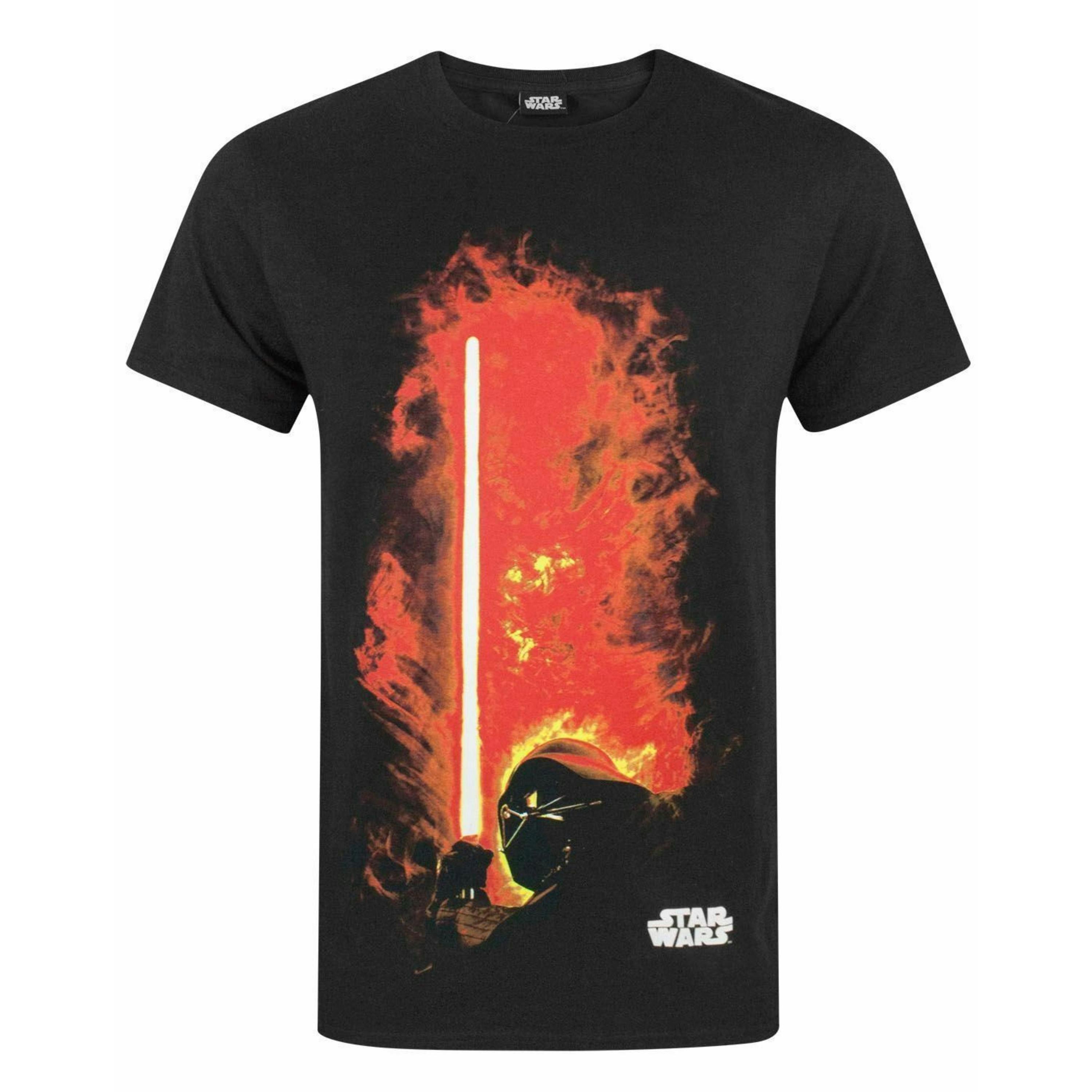 Star Wars Mens Black Darth Vader Short Sleeved T-Shirt by Vanilla Underground , view 1 of 4