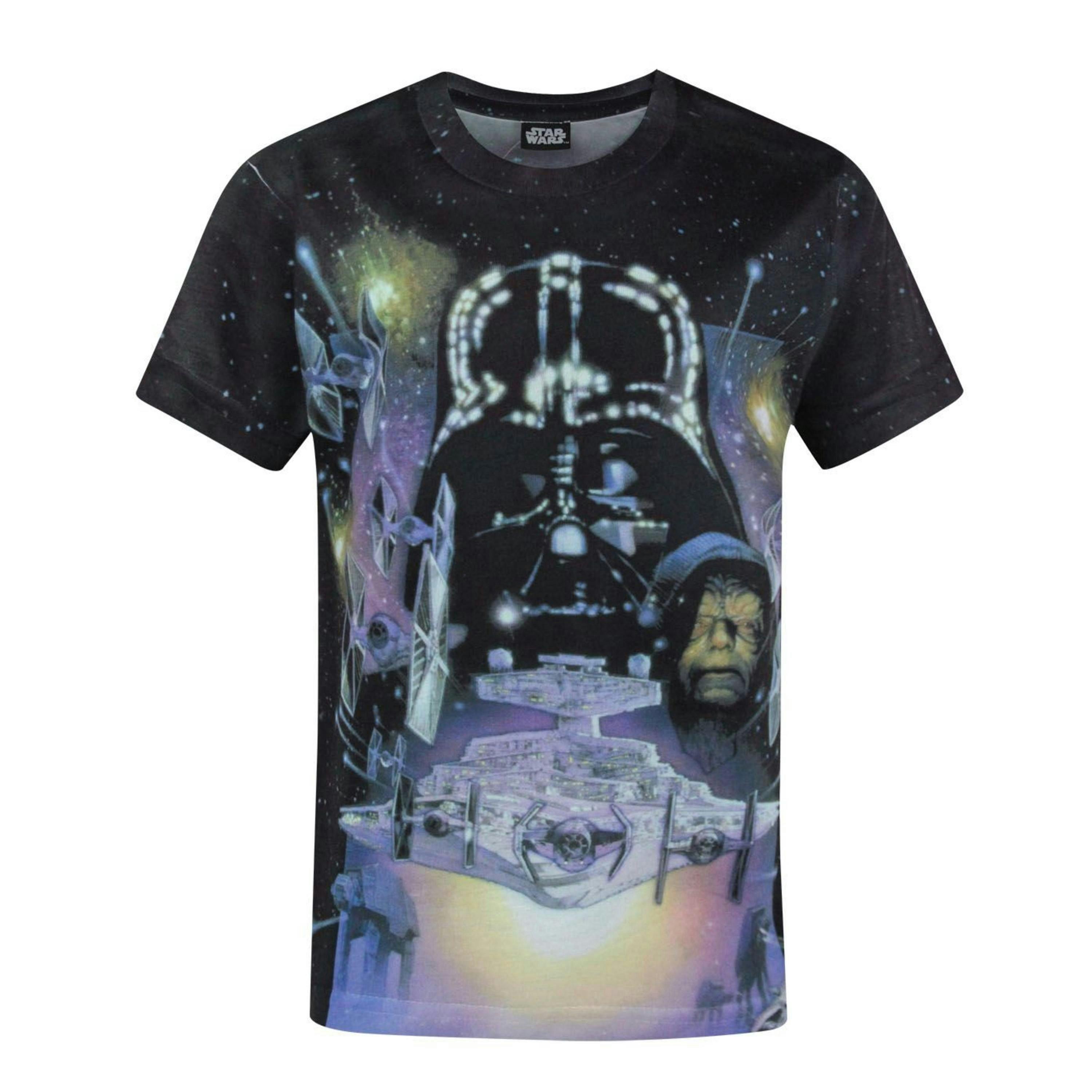 Star Wars Boys White Darth Vader, Yoda Short Sleeved T-Shirt by Vanilla Underground , view 1 of 1