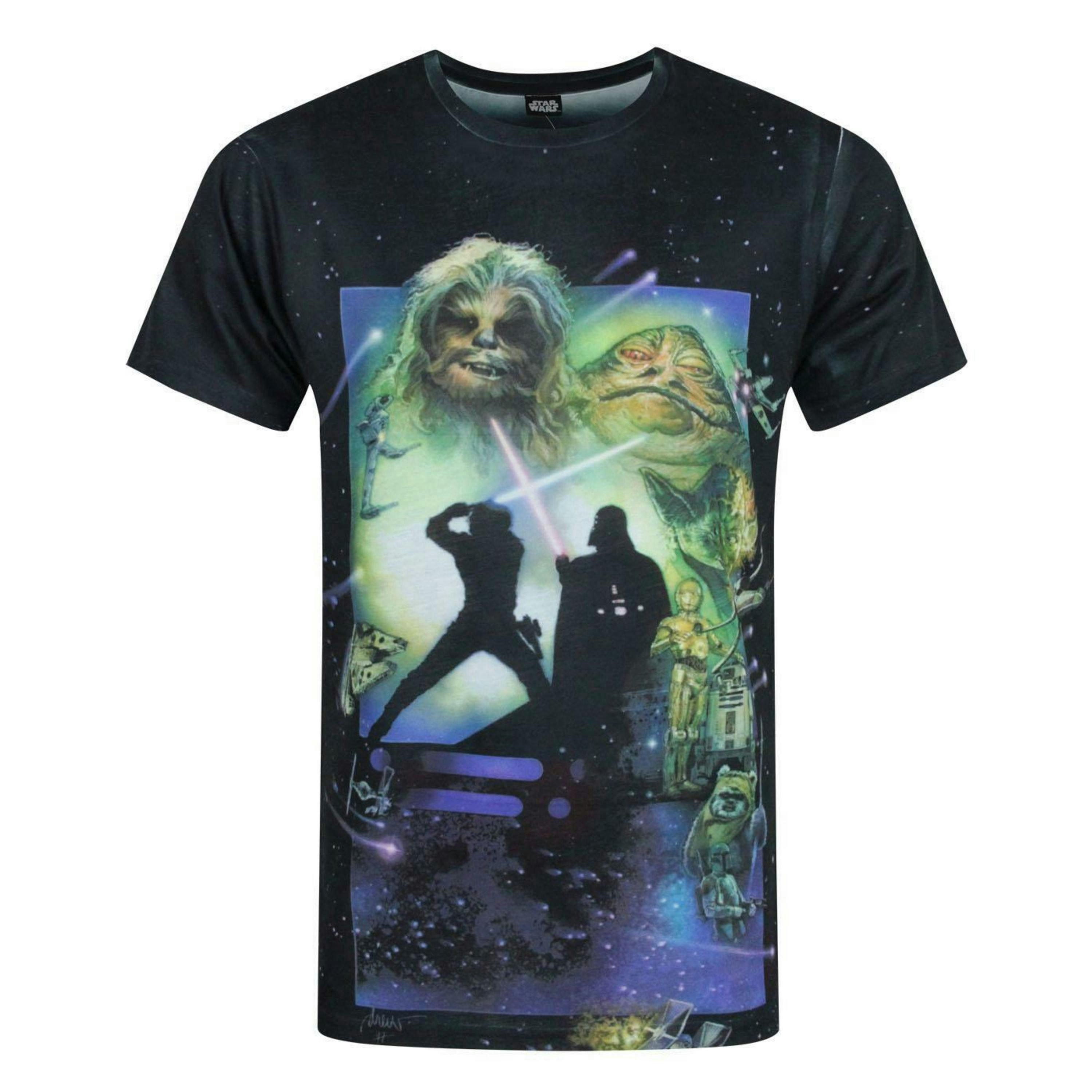 Star Wars Mens White Return Of The Jedi Short Sleeved T-Shirt by Vanilla Underground , view 1 of 1