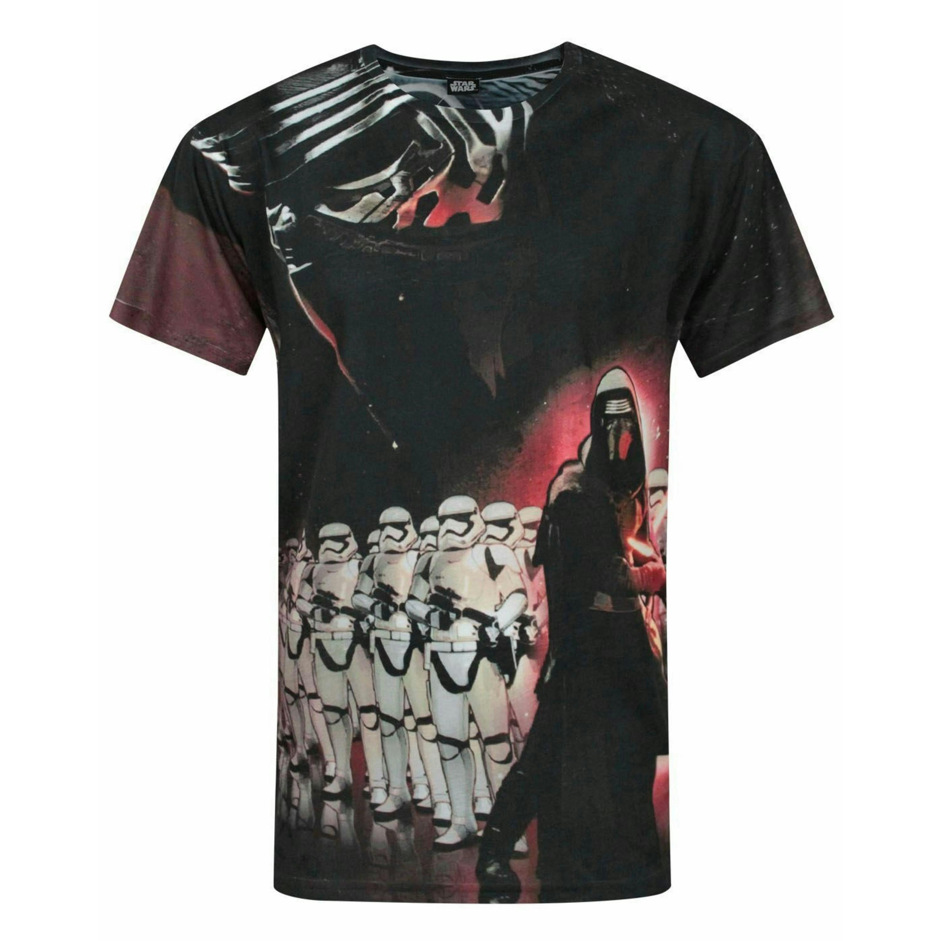 Star Wars Mens White Kylo Ren Short Sleeved T-Shirt by Vanilla Underground , view 1 of 4