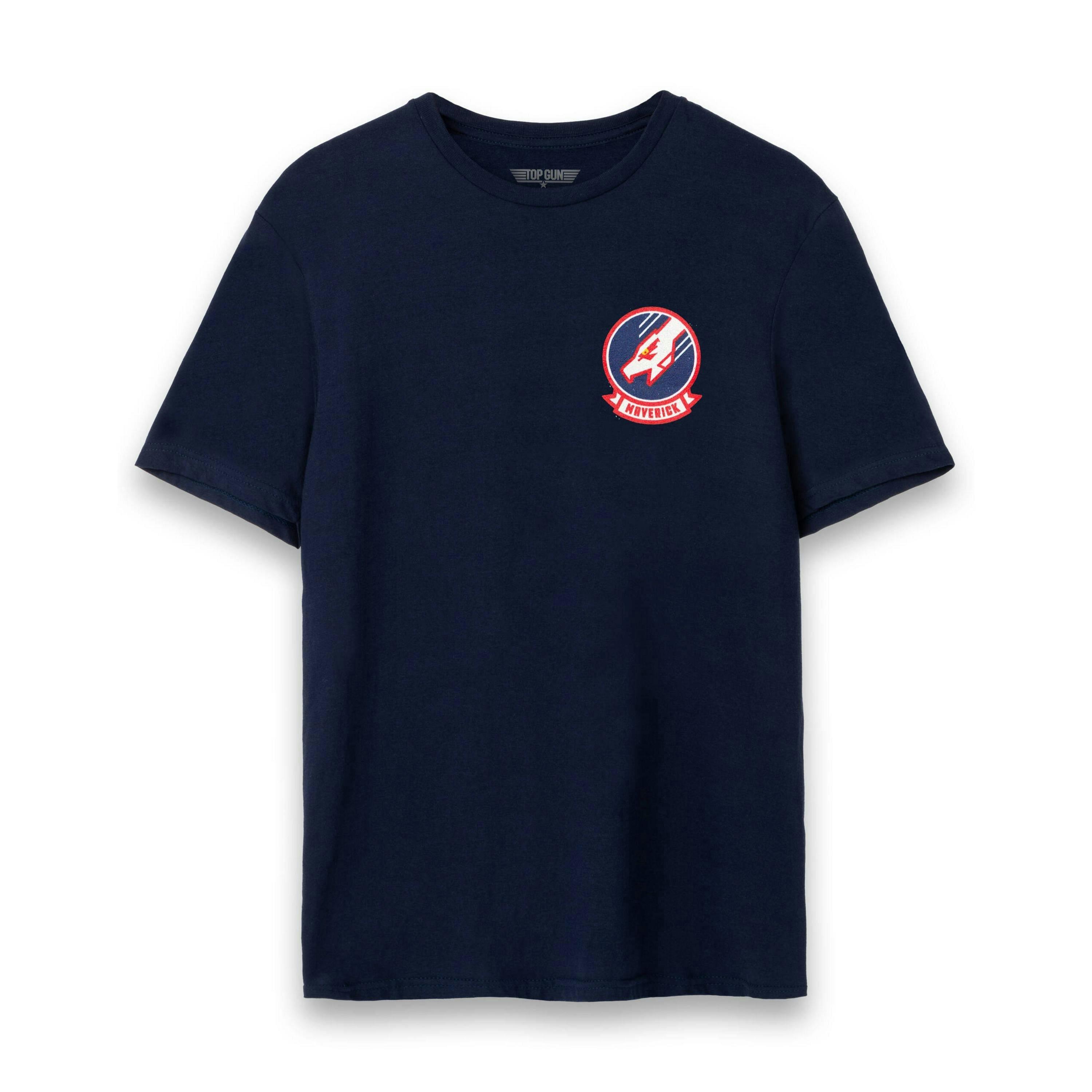Top Gun Mens Blue Movie Logo Short Sleeved T-Shirt by Vanilla Underground , view 1 of 6