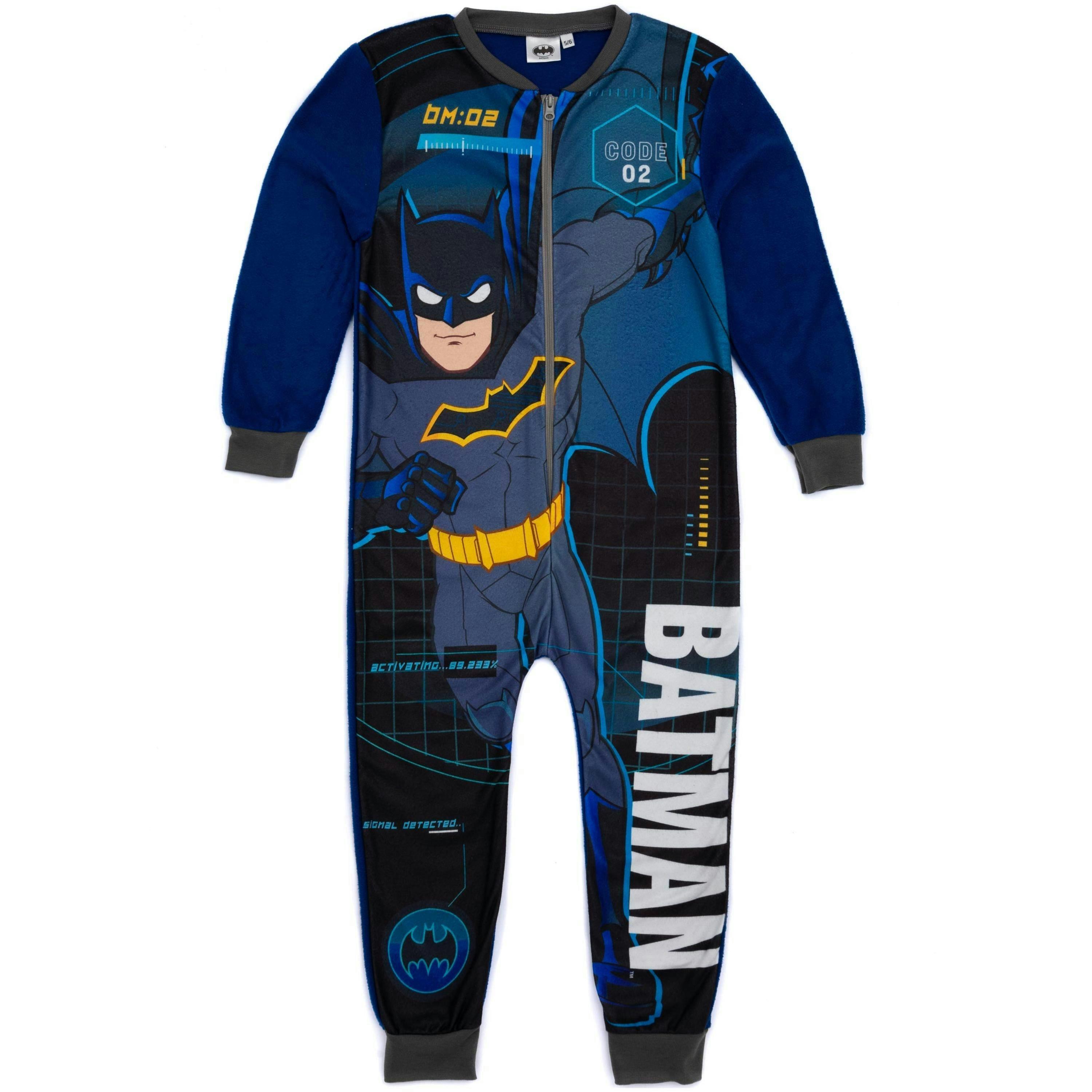 DC Comics Boys Black Batman Onesie by Vanilla Underground , view 1 of 5