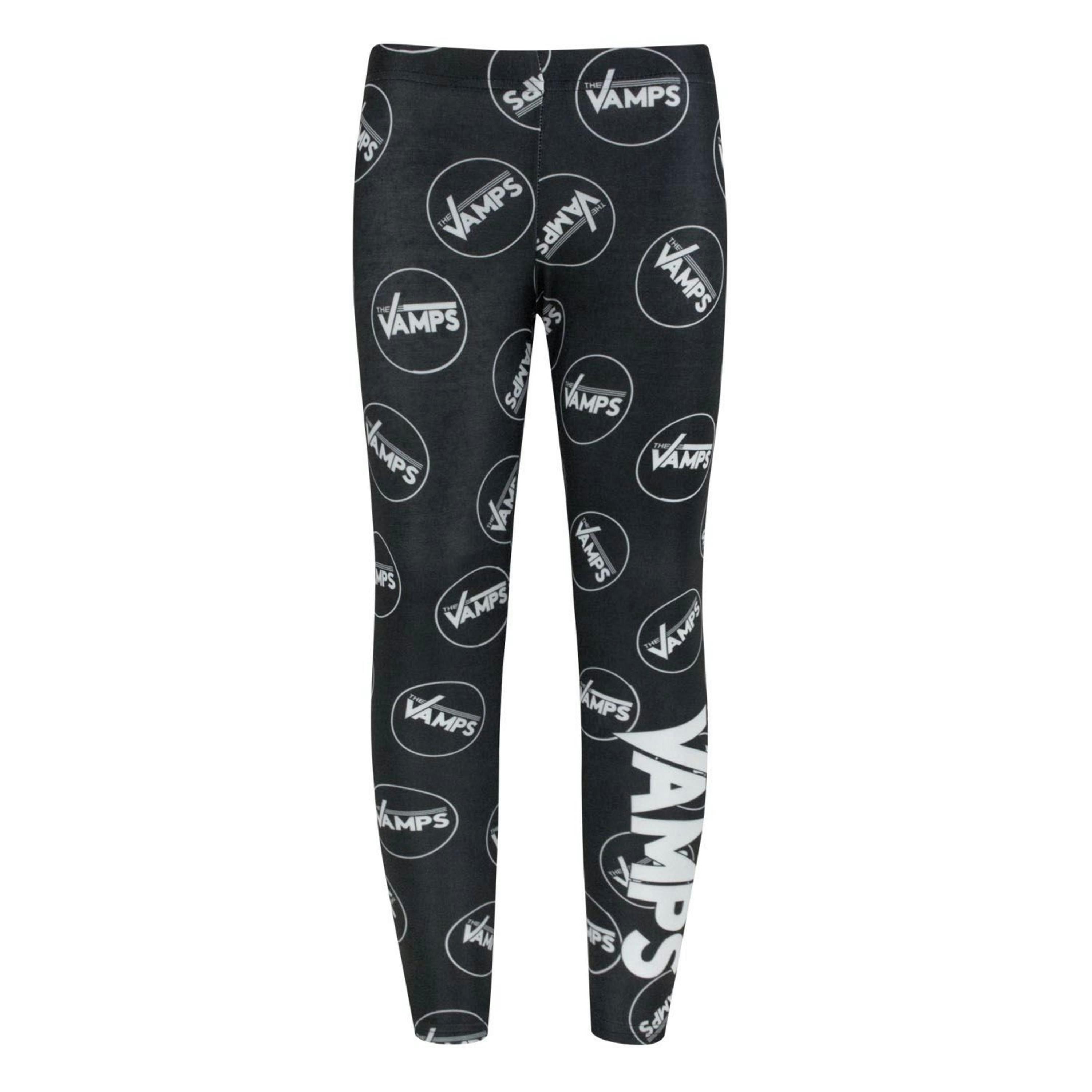 The Vamps Girls Black Band Logo Leggings by Vanilla Underground , view 1 of 1