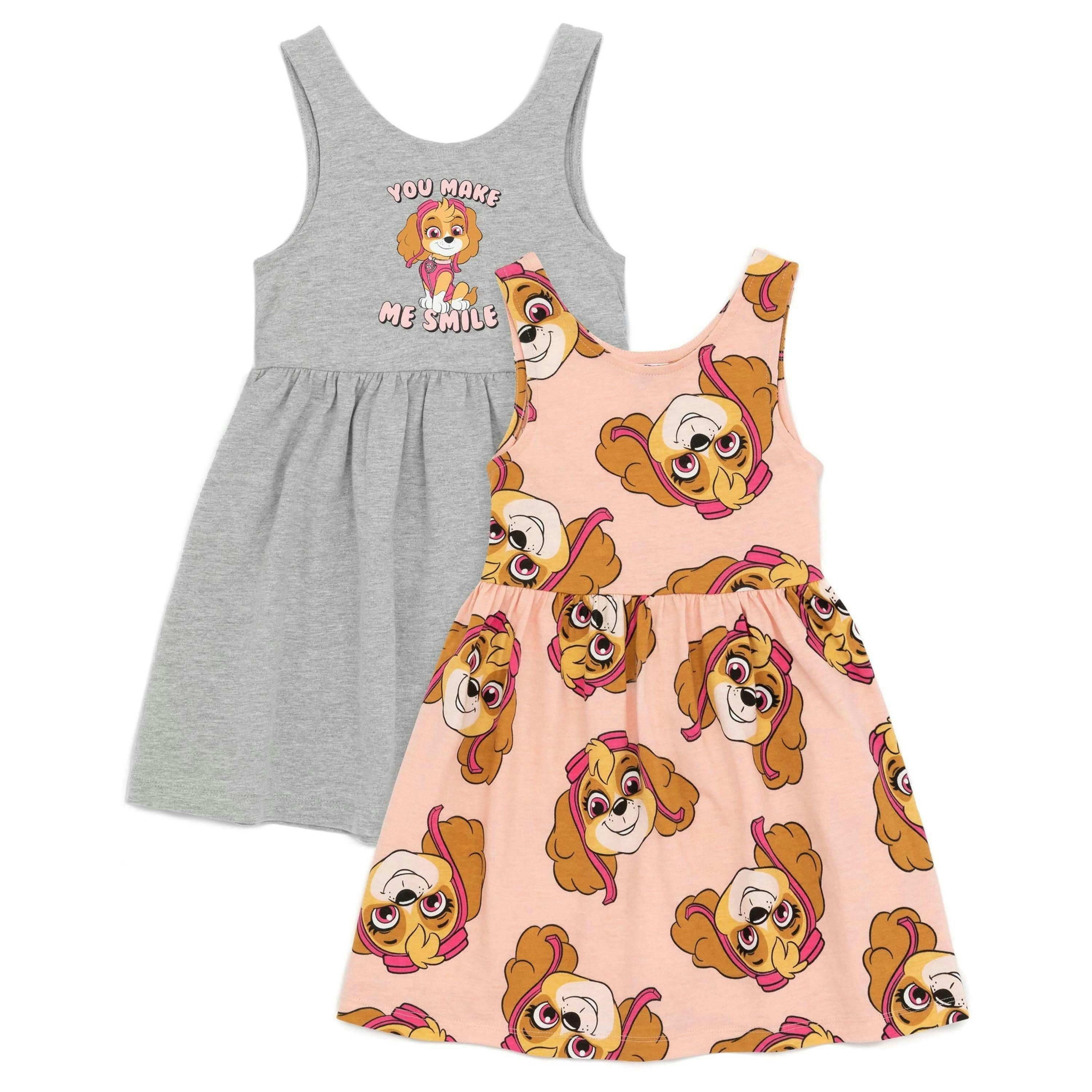 Paw Patrol Girls Grey Skye All-Over Print Sleeveless Skater Dress by Vanilla Underground , view 1 of 6