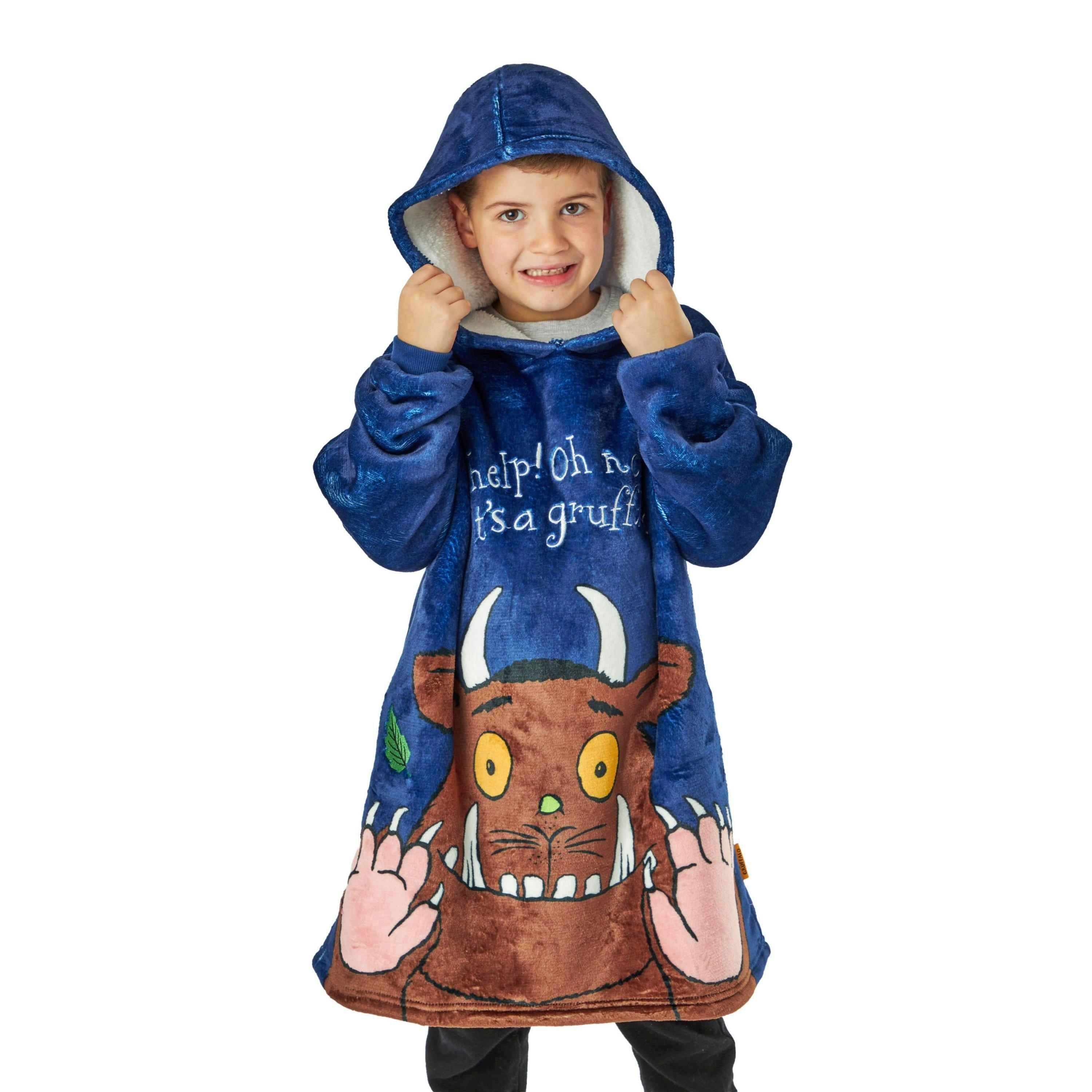 Gruffalo & Friends Boys Blue Blanket Hoodie by Vanilla Underground , view 1 of 6