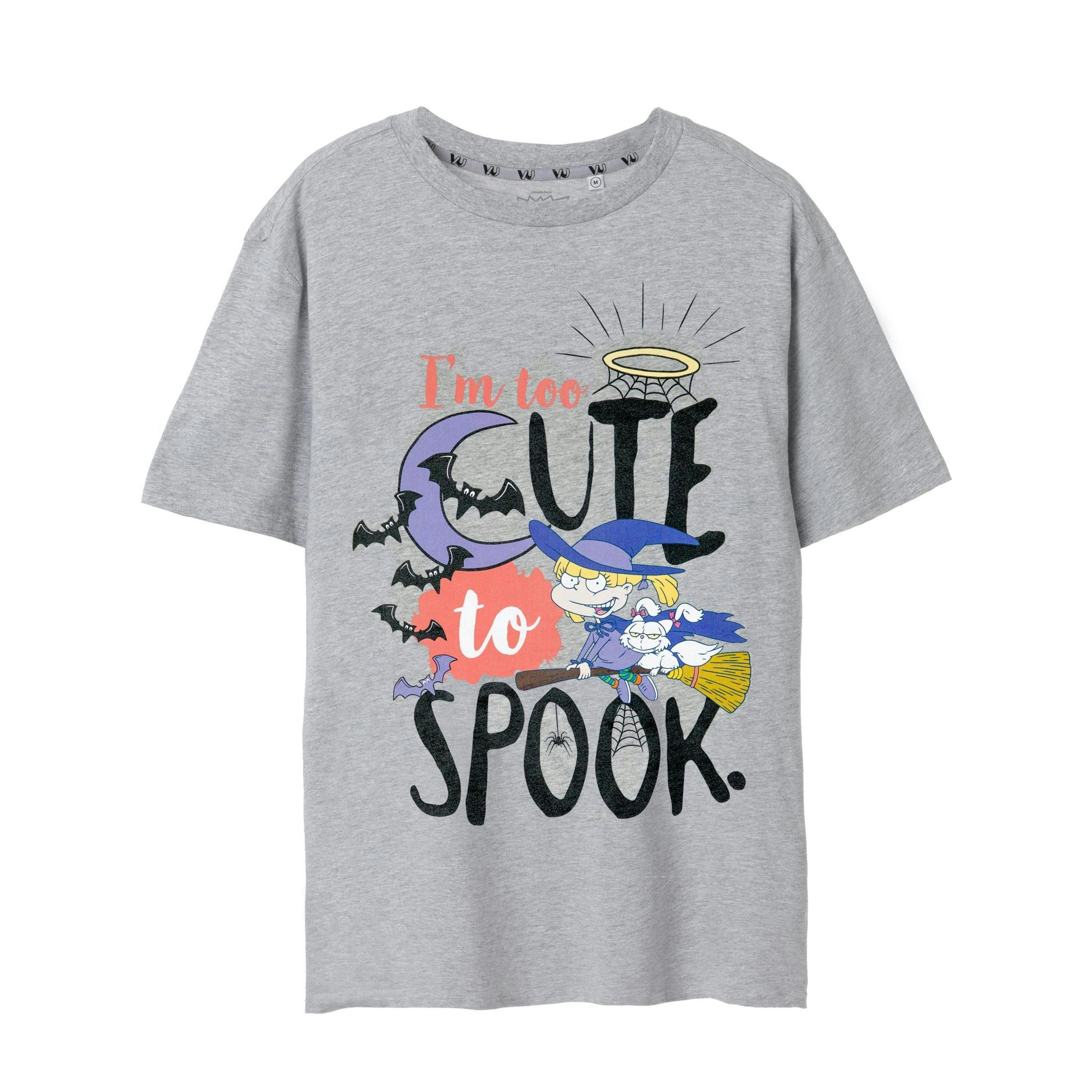 Rugrats Womens Grey Too Cute To Spook Short Sleeved T-Shirt by Vanilla Underground , view 1 of 6
