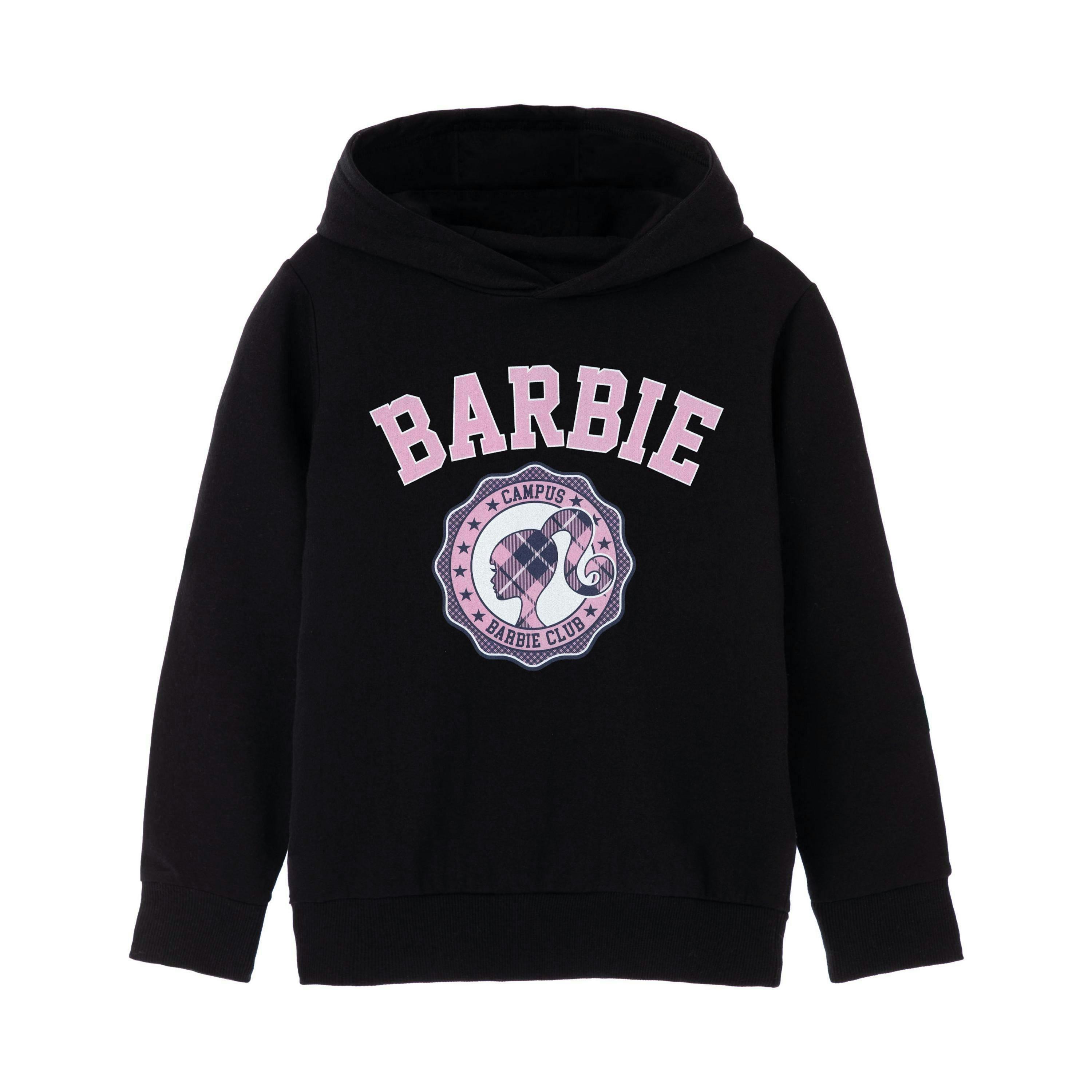 Barbie Girls Black Checked Collegiate Hoodie by Vanilla Underground , view 1 of 6