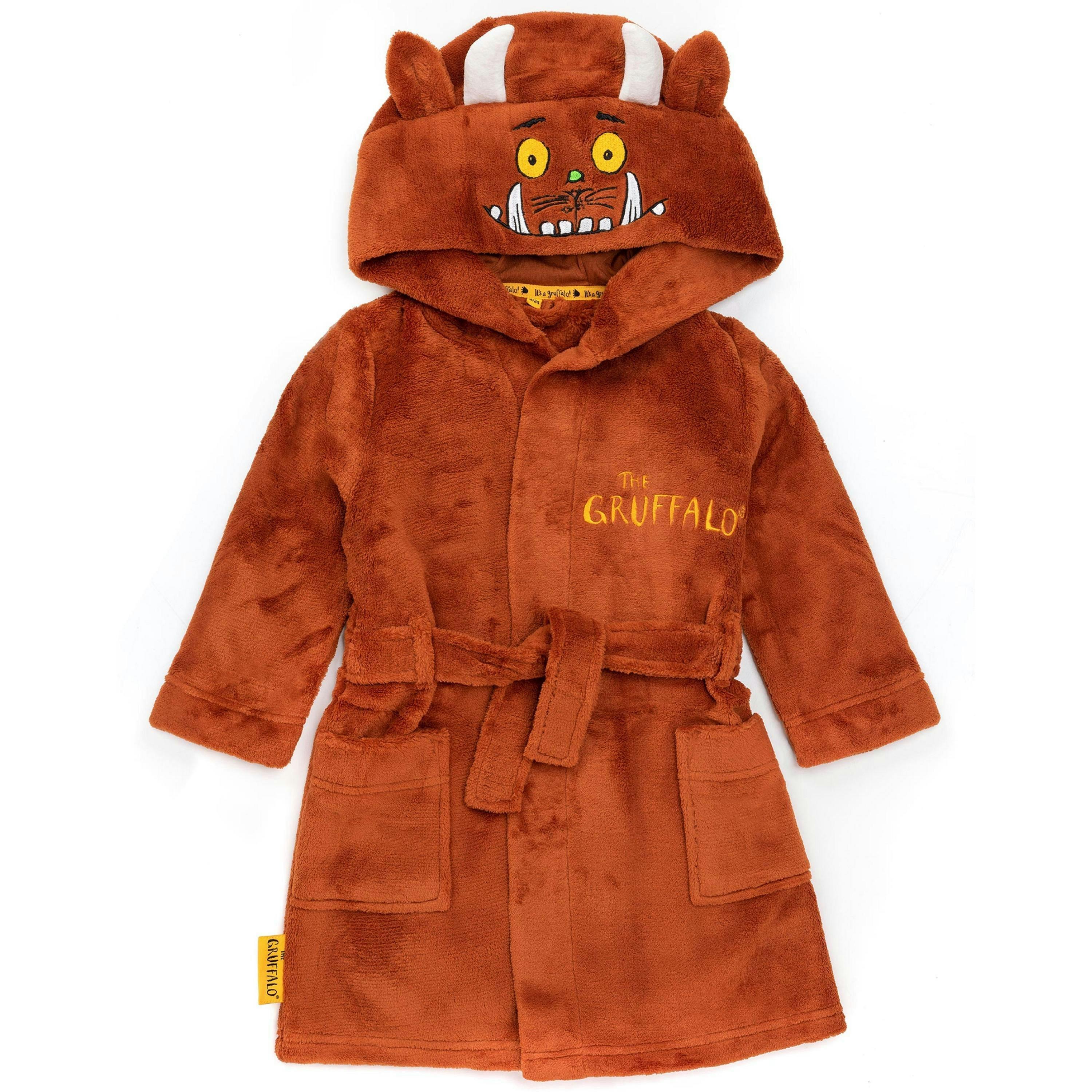 Gruffalo & Friends Boys Brown The Gruffalo Bathrobe [dis] by Vanilla Underground , view 1 of 6