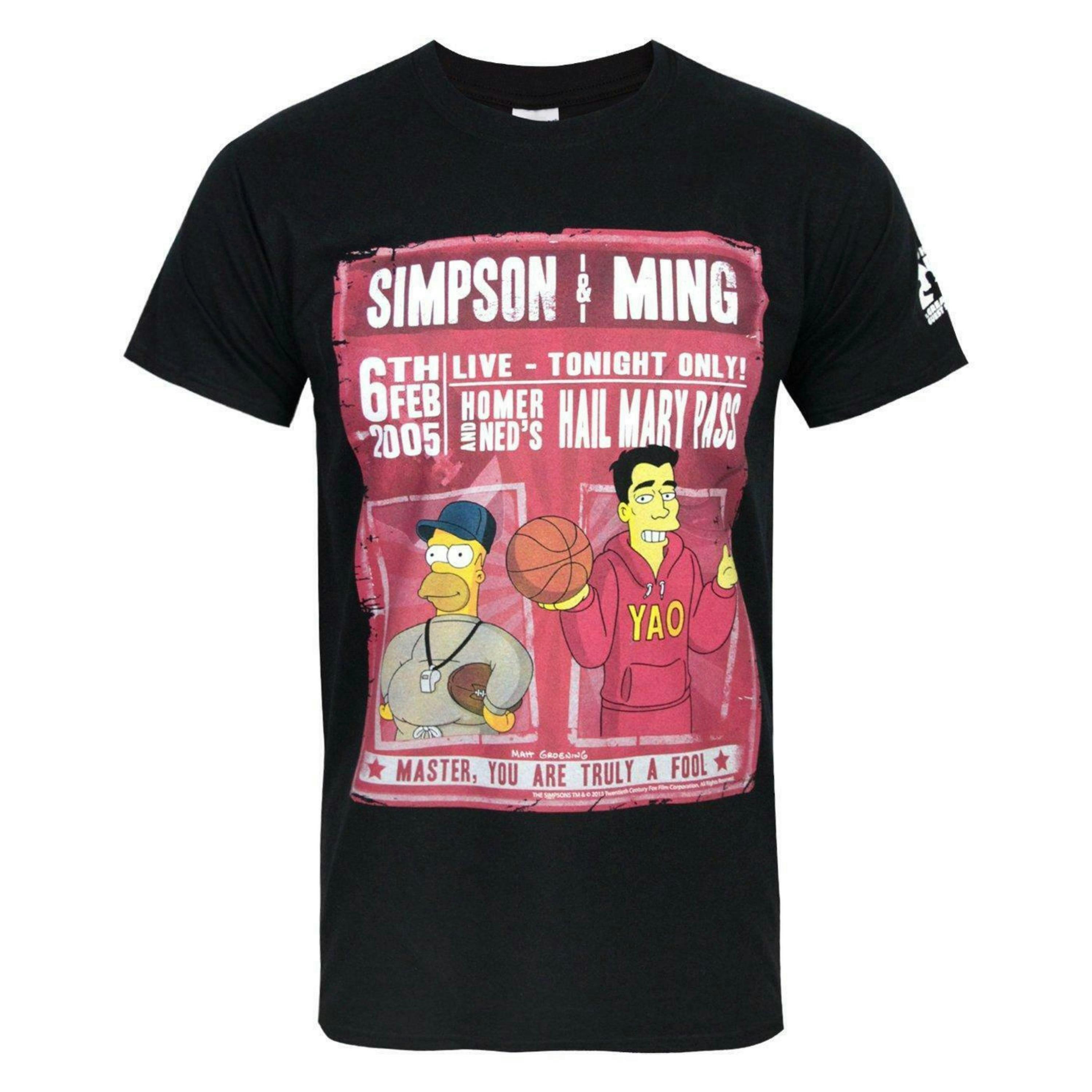 The Simpsons Mens Black Simpsons & Ming Short Sleeved T-Shirt by Vanilla Underground , view 1 of 5