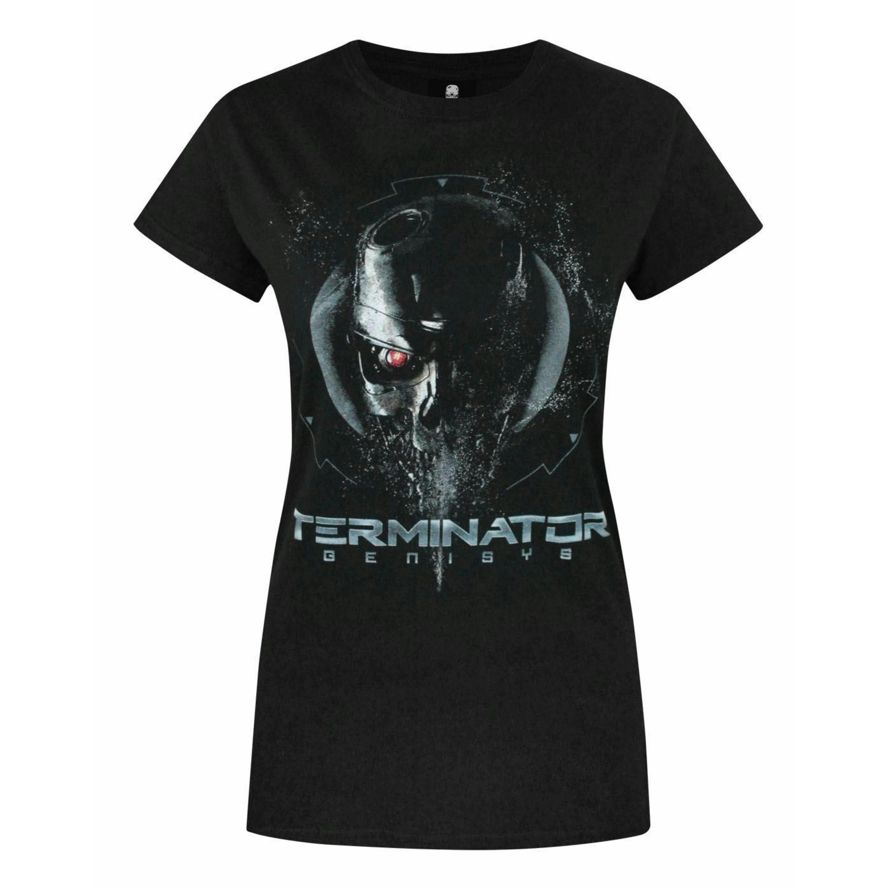 Terminator Womens Black Endoskeleton Short Sleeved T-Shirt by Vanilla Underground , view 1 of 1