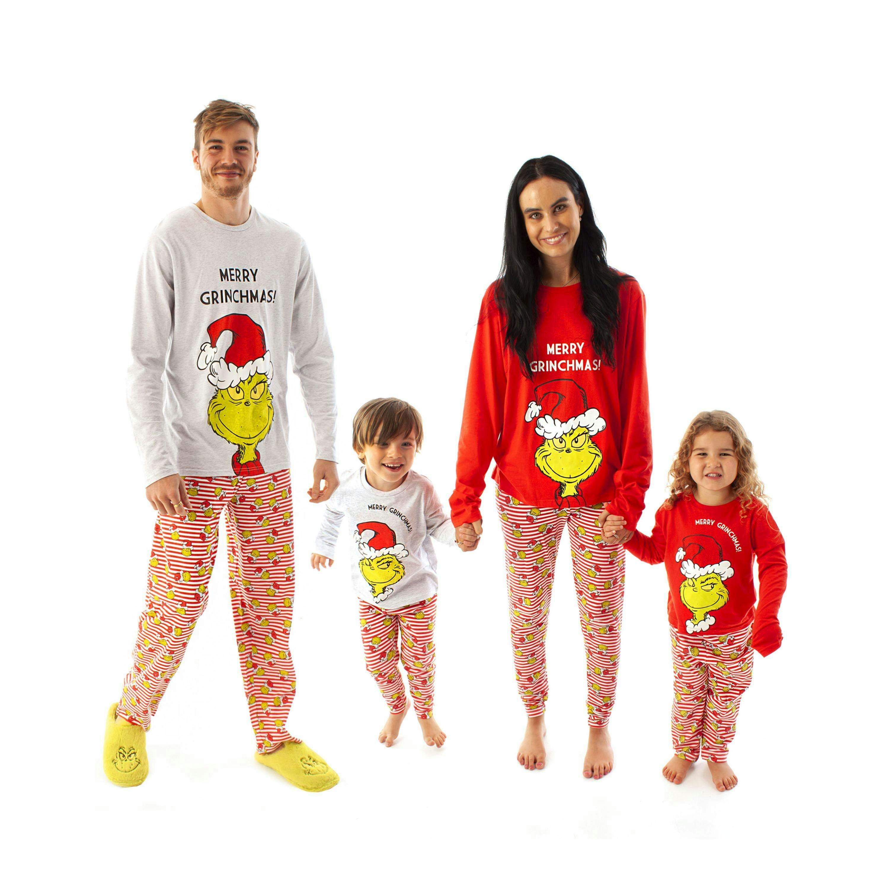 The Grinch Unisex Kids Red Character Long Sleeve Long Leg Pyjama Set by Vanilla Underground , view 1 of 6