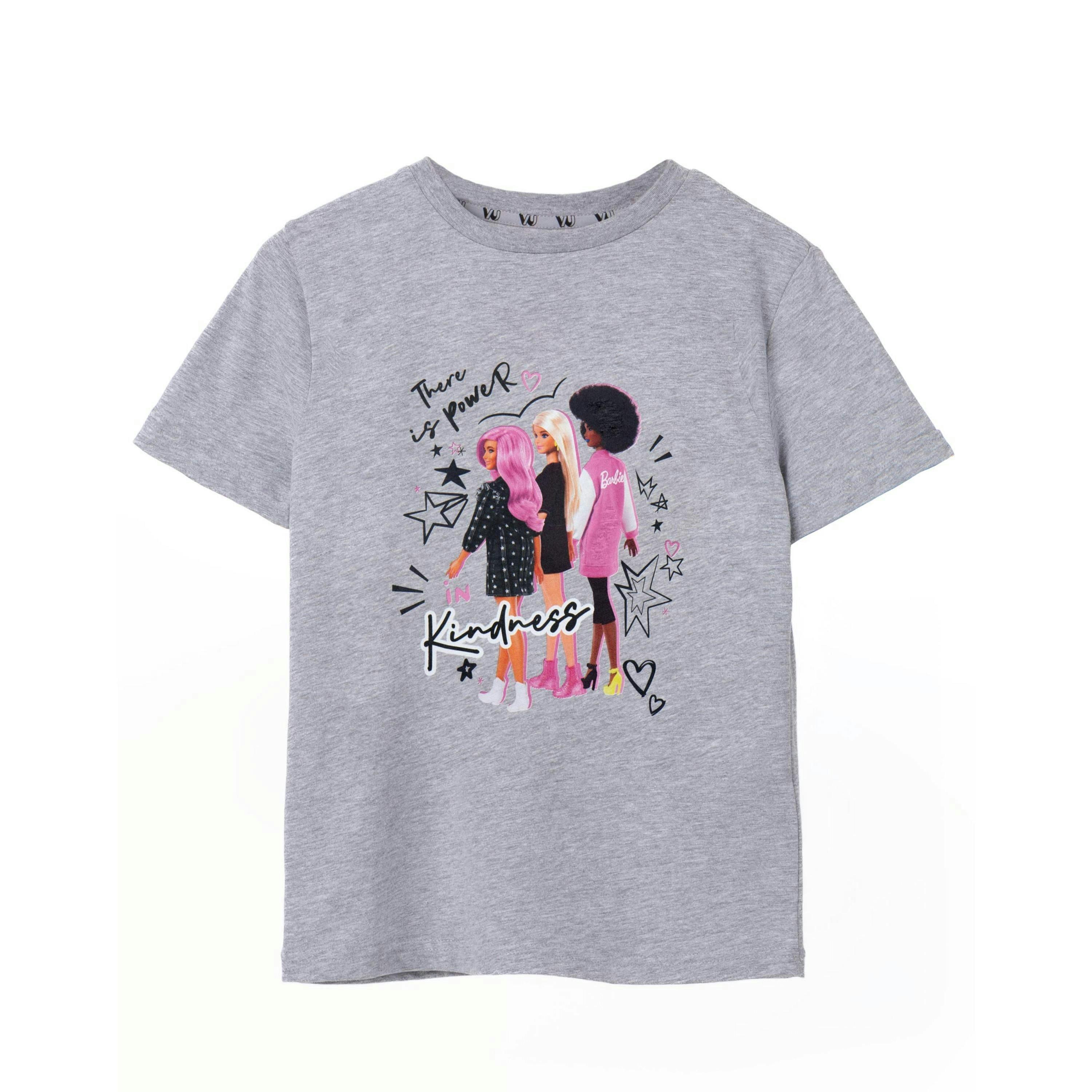 Barbie Girls Grey Doodle Group Pose Short Sleeved T-Shirt by Vanilla Underground , view 1 of 6