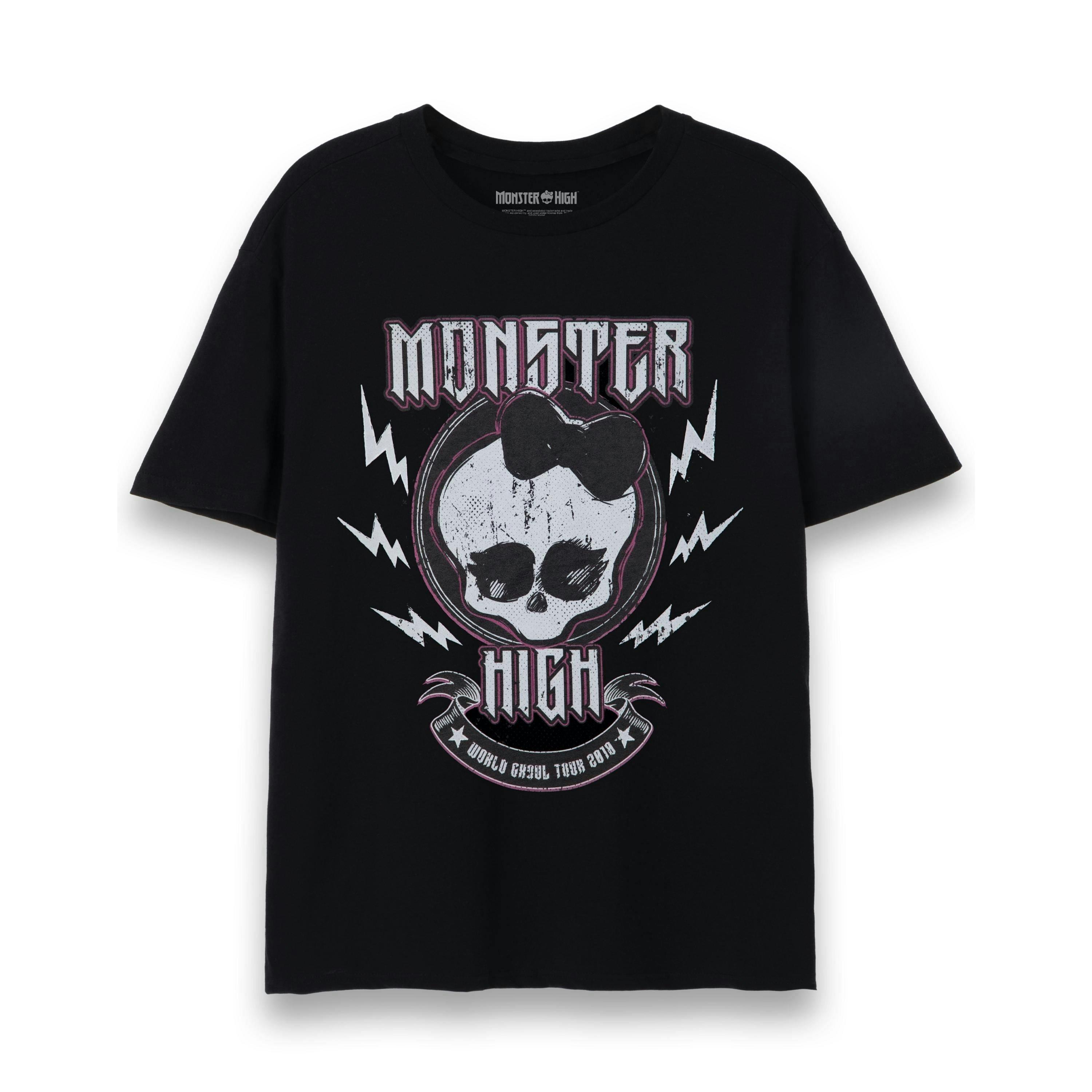 Monster High Womens Black World Tour Short Sleeved T-Shirt by Vanilla Underground , view 1 of 5
