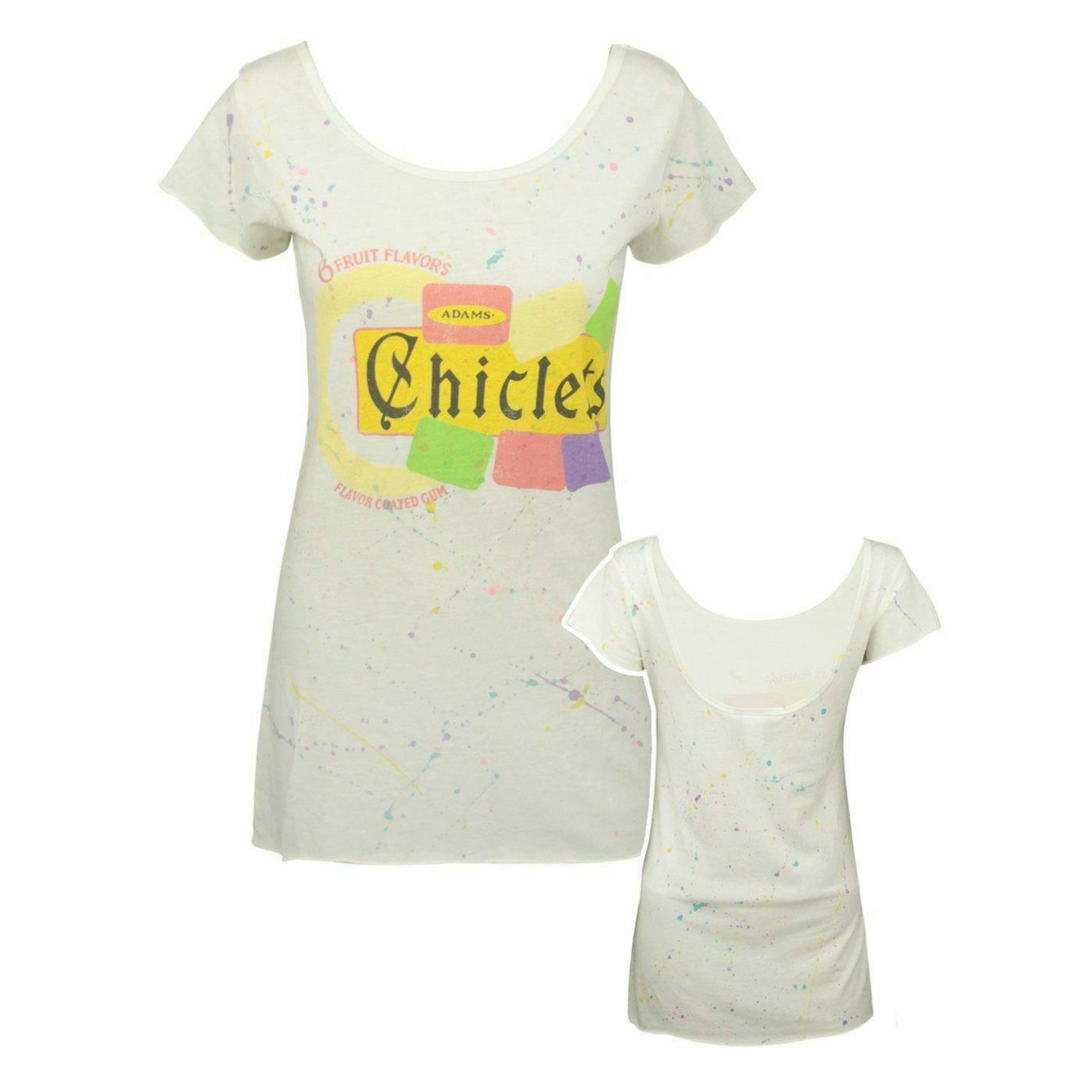 Junk Food Clothing Womens White Adams Chicklets Short Sleeved T-Shirt by Vanilla Underground , view 1 of 4