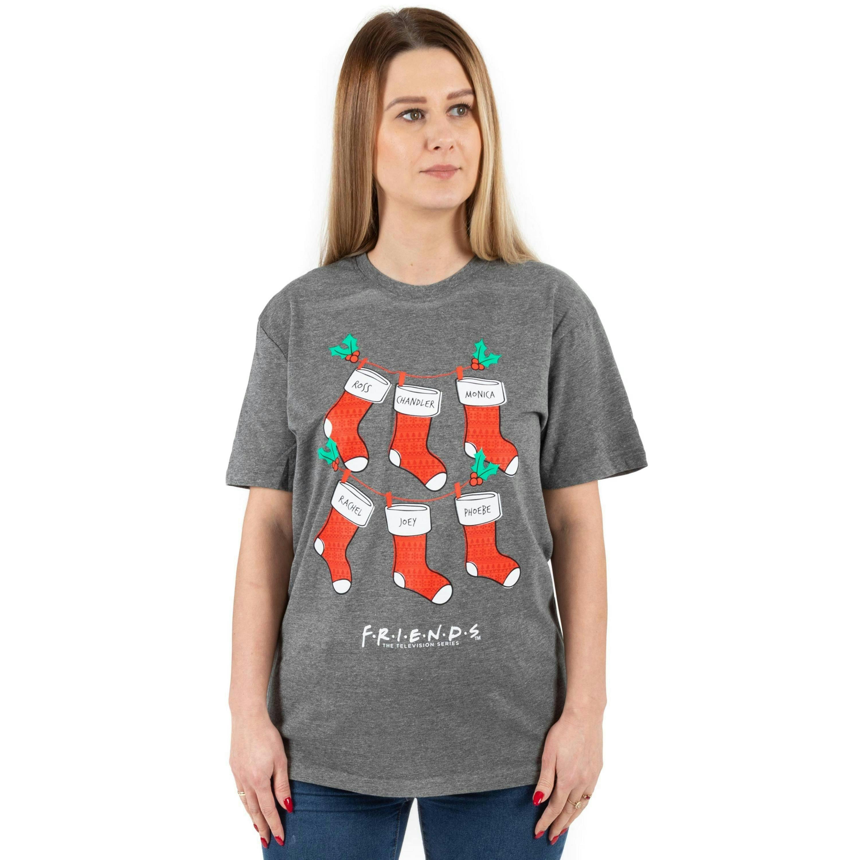 Friends Womens Grey Short Sleeved T-Shirt by Vanilla Underground , view 1 of 5