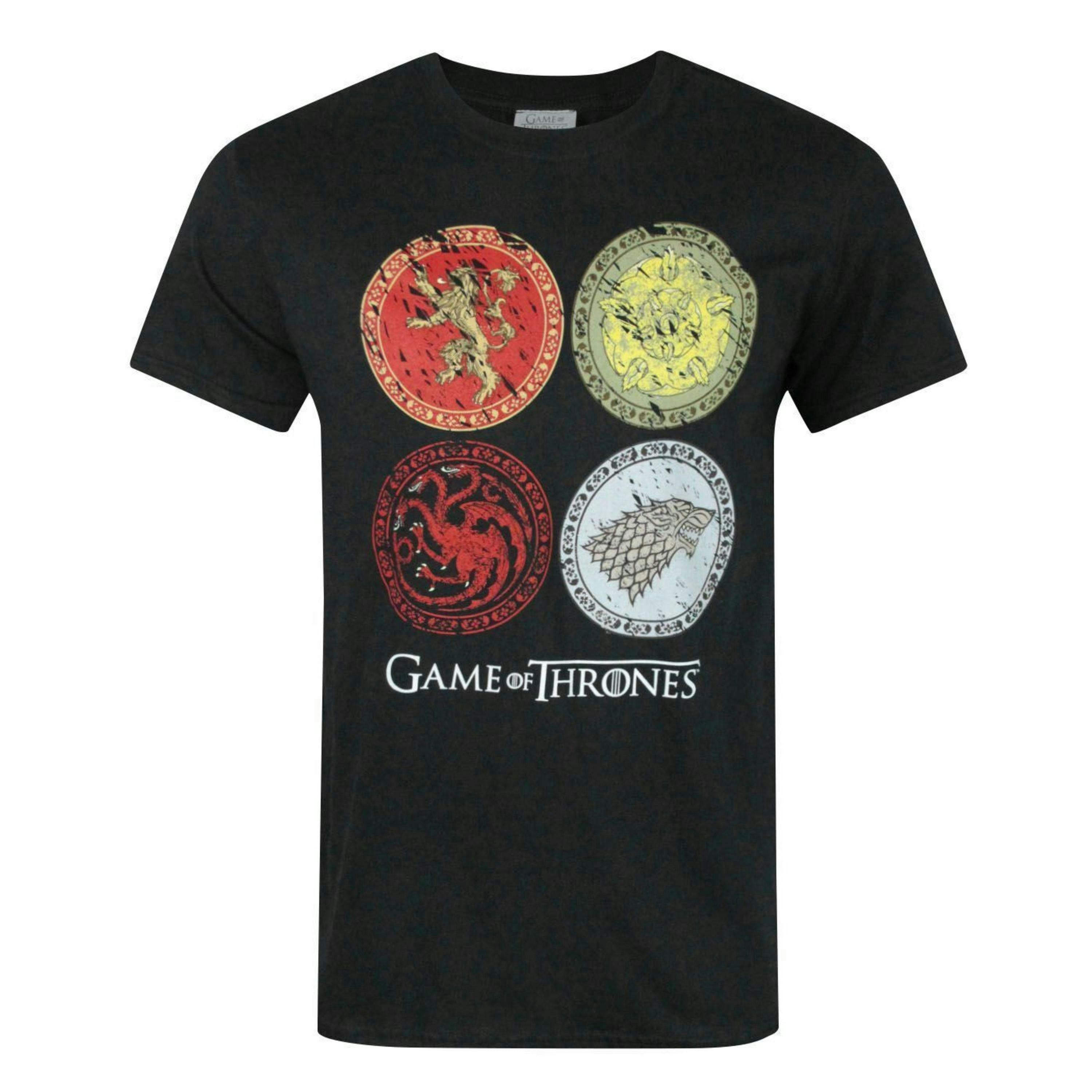 Game of Thrones Mens Black House Crests Short Sleeved T-Shirt by Vanilla Underground , view 1 of 1