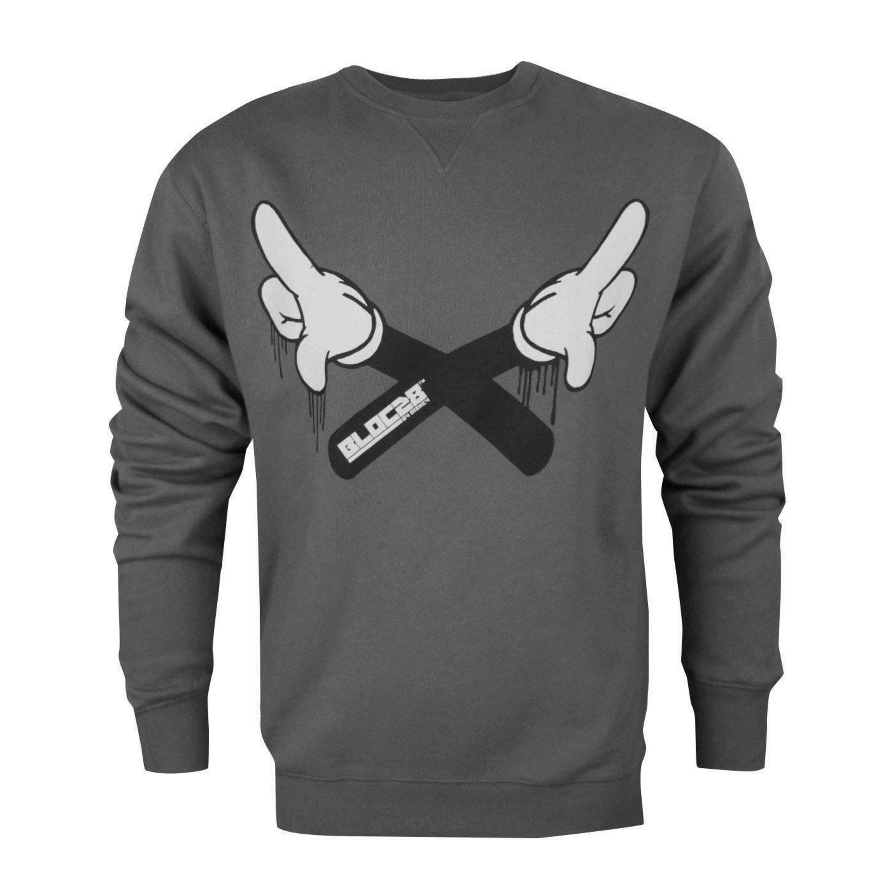 Disney Mens Grey Mickey Mouse Sweatshirt by Vanilla Underground , view 1 of 4