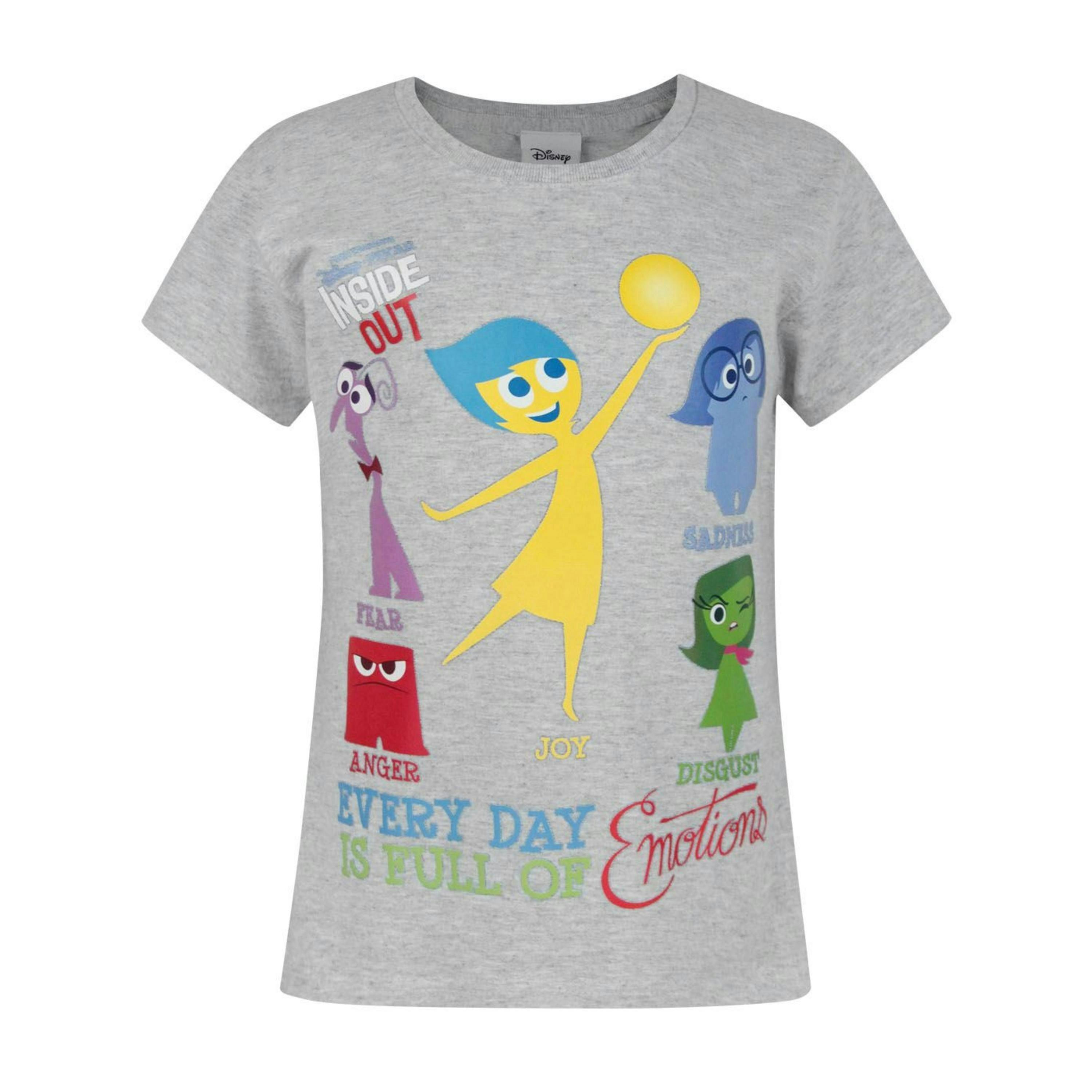 Disney Girls Grey Inside Out Short Sleeved T-Shirt by Vanilla Underground , view 1 of 1