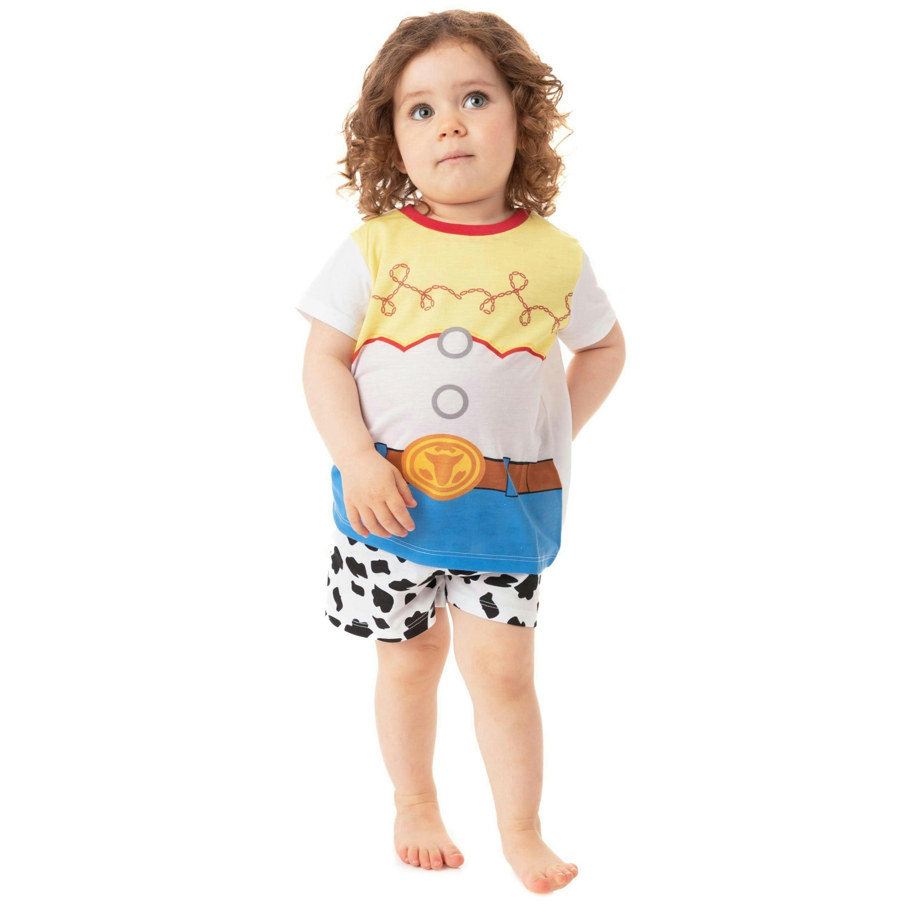 Disney Girls White Jessie Short Sleeve Short Leg Pyjama Set by Vanilla Underground , view 1 of 6