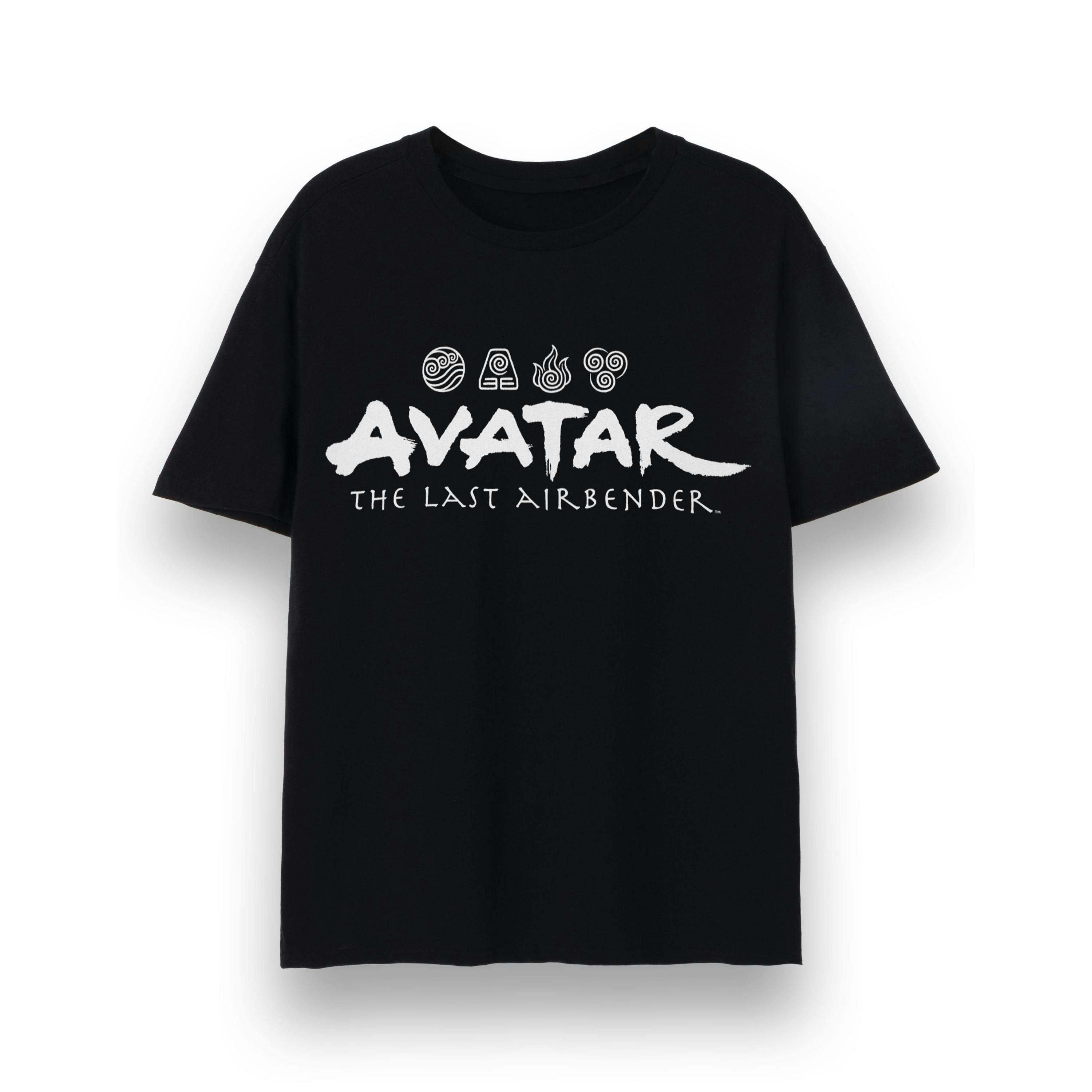Avatar: The Last Airbender Mens Black Element Logos Short Sleeved T-Shirt by Vanilla Underground , view 1 of 6