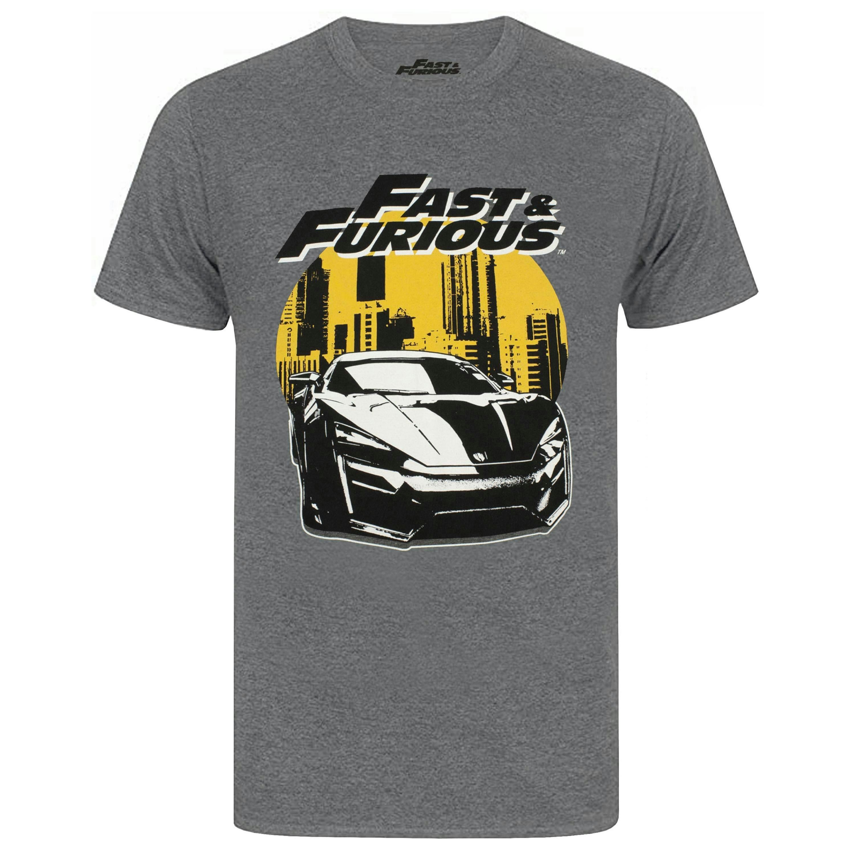 Fast And Furious Mens Grey Logo Short Sleeved T-Shirt by Vanilla Underground , view 1 of 4