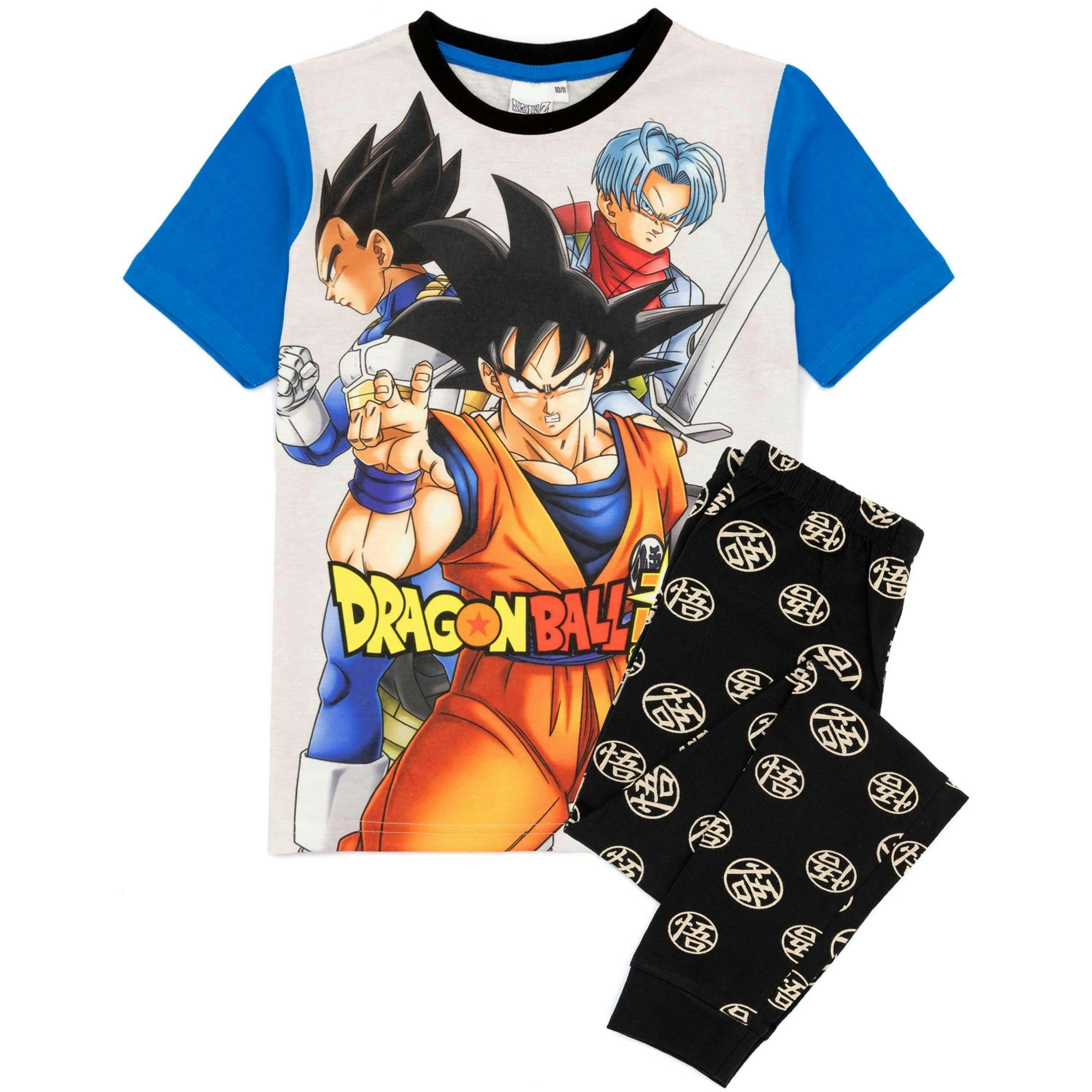 Dragon Ball Z Boys Grey Goku Short Sleeve Long Leg Pyjama Set by Vanilla Underground , view 1 of 6