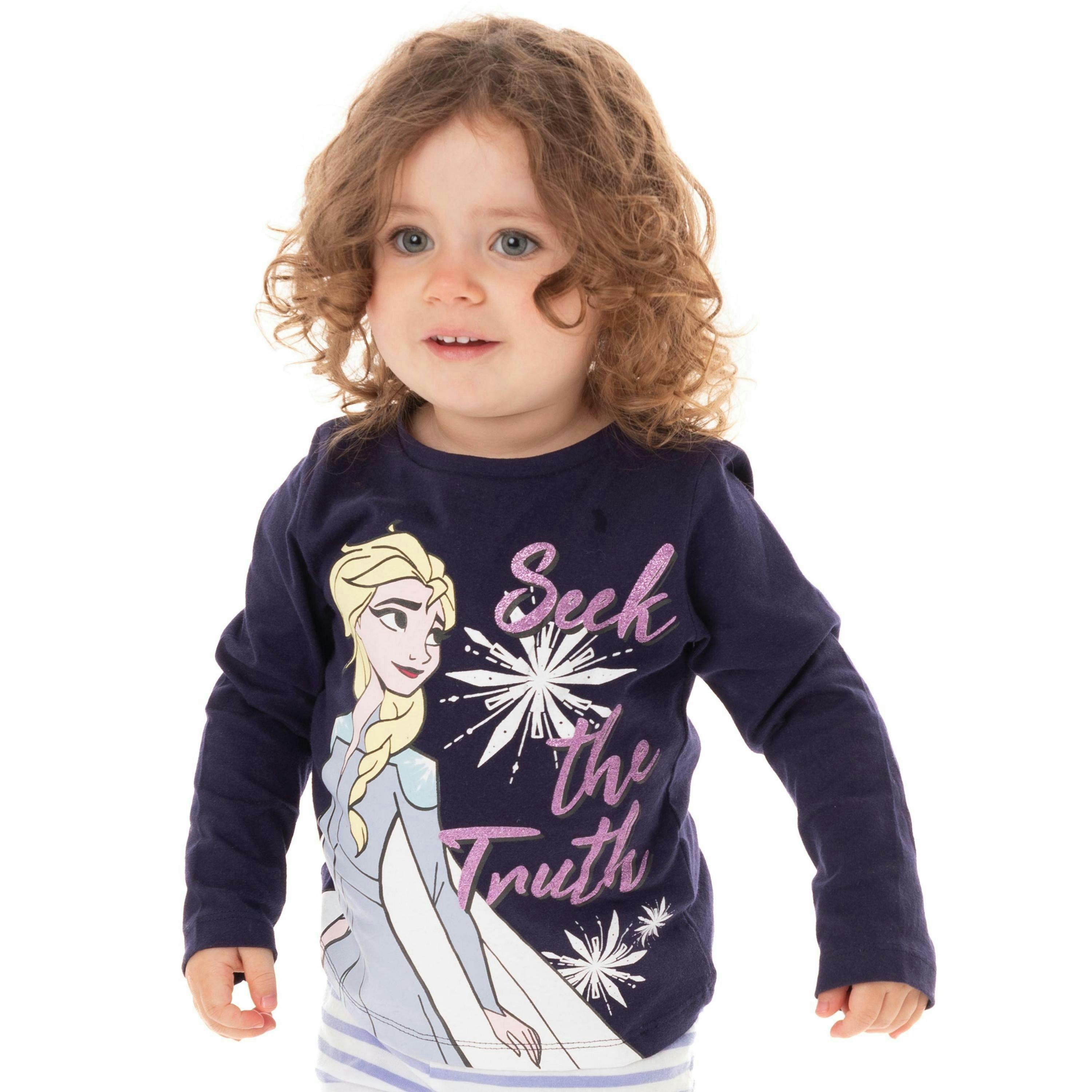 Disney Girls Blue Elsa Short Sleeved T-Shirt by Vanilla Underground , view 1 of 5