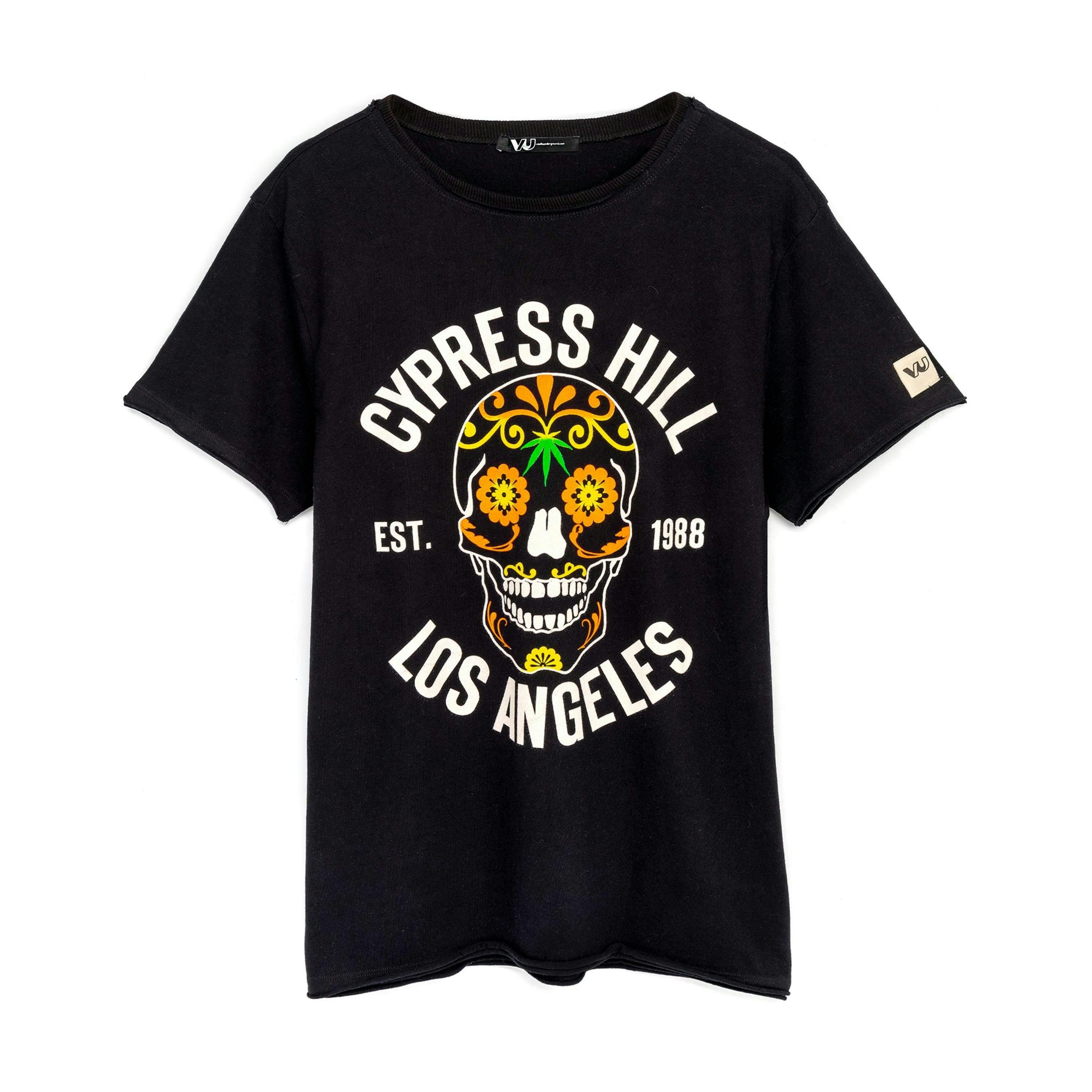 Cypress Hill Mens Black Band Logo Short Sleeved T-Shirt by Vanilla Underground , view 1 of 5