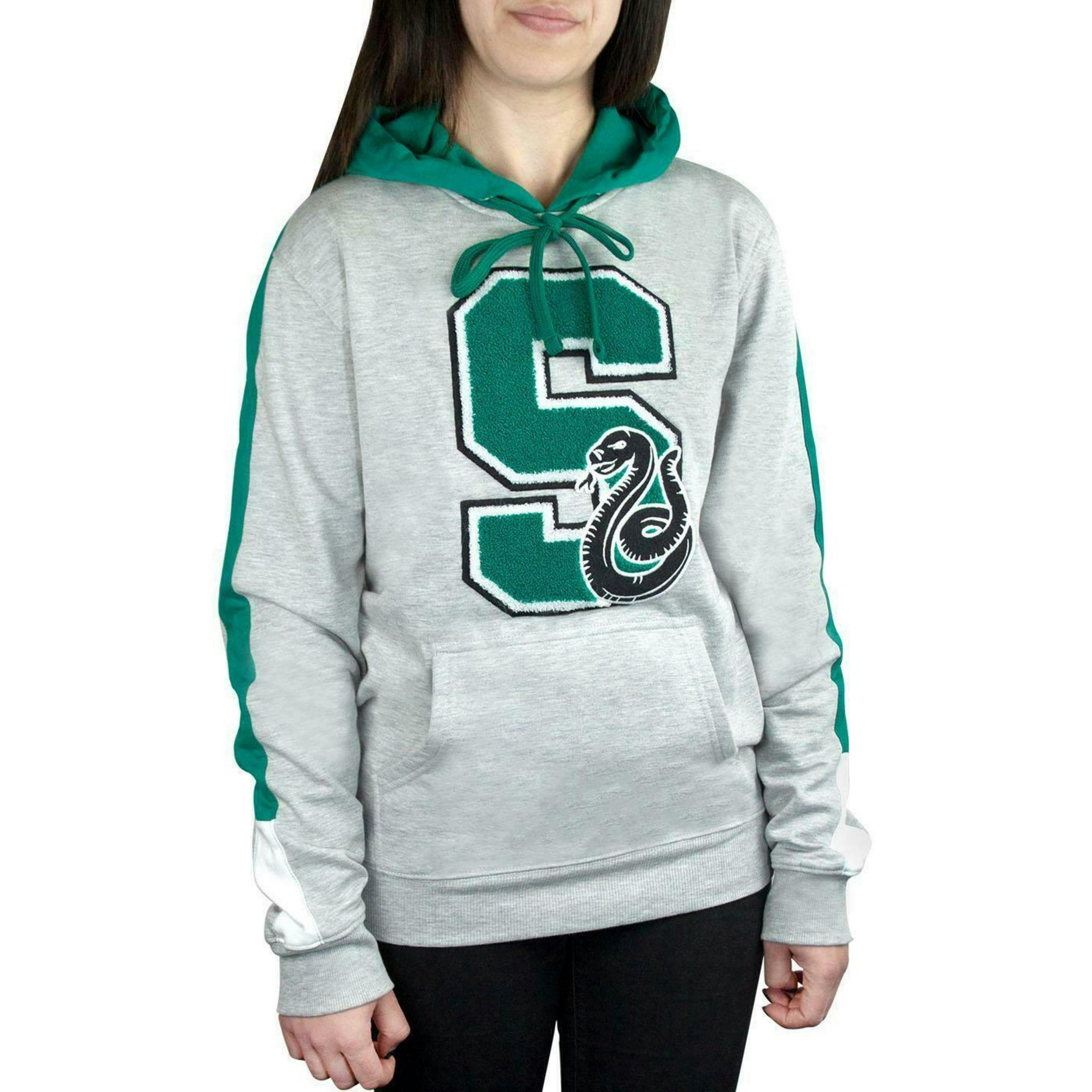 Harry Potter Unisex Grey Slytherin Hoodie by Vanilla Underground , view 1 of 6