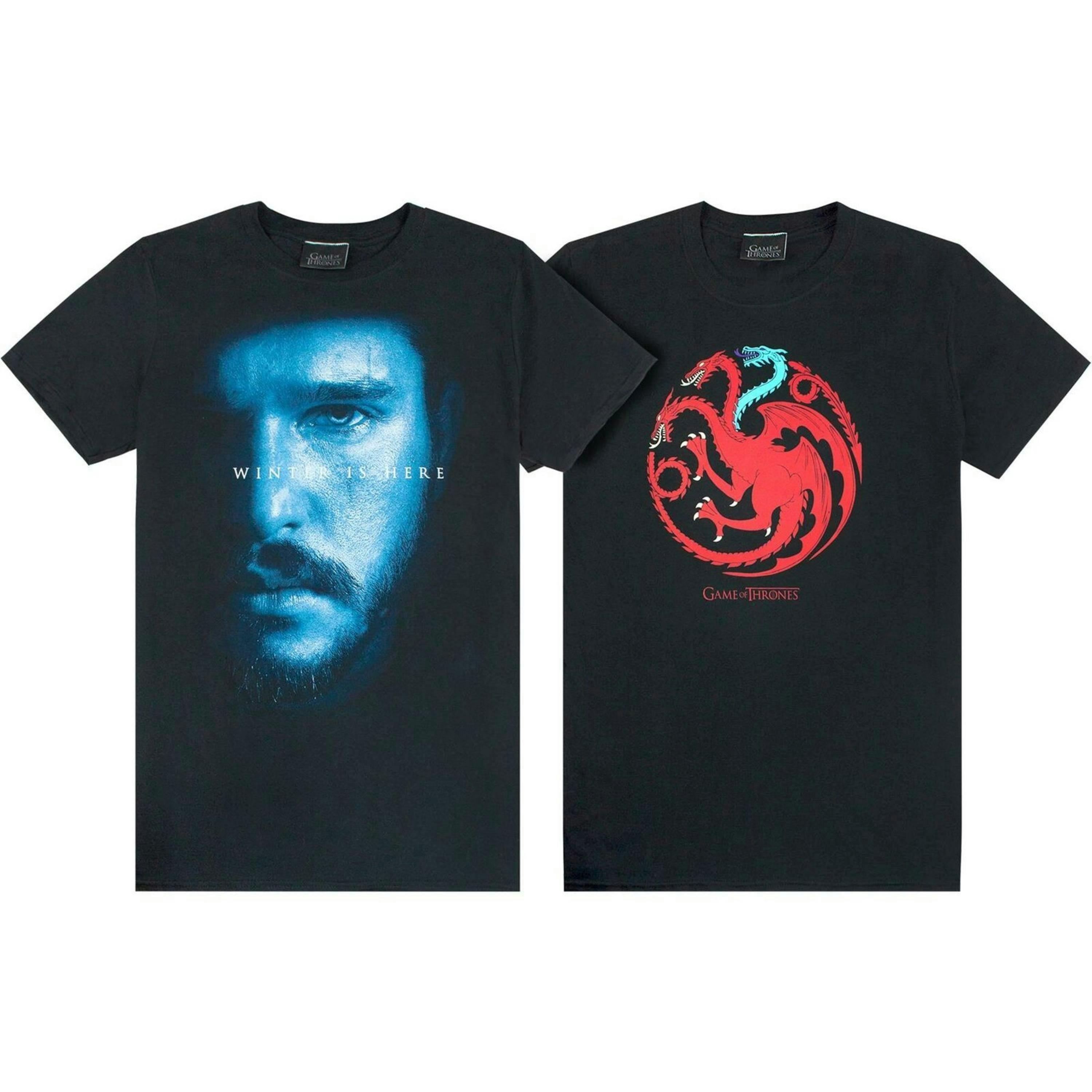 Game of Thrones Mens Black Multi-Pack of 2 Short-Sleeved T-Shirts by Vanilla Underground , view 1 of 1
