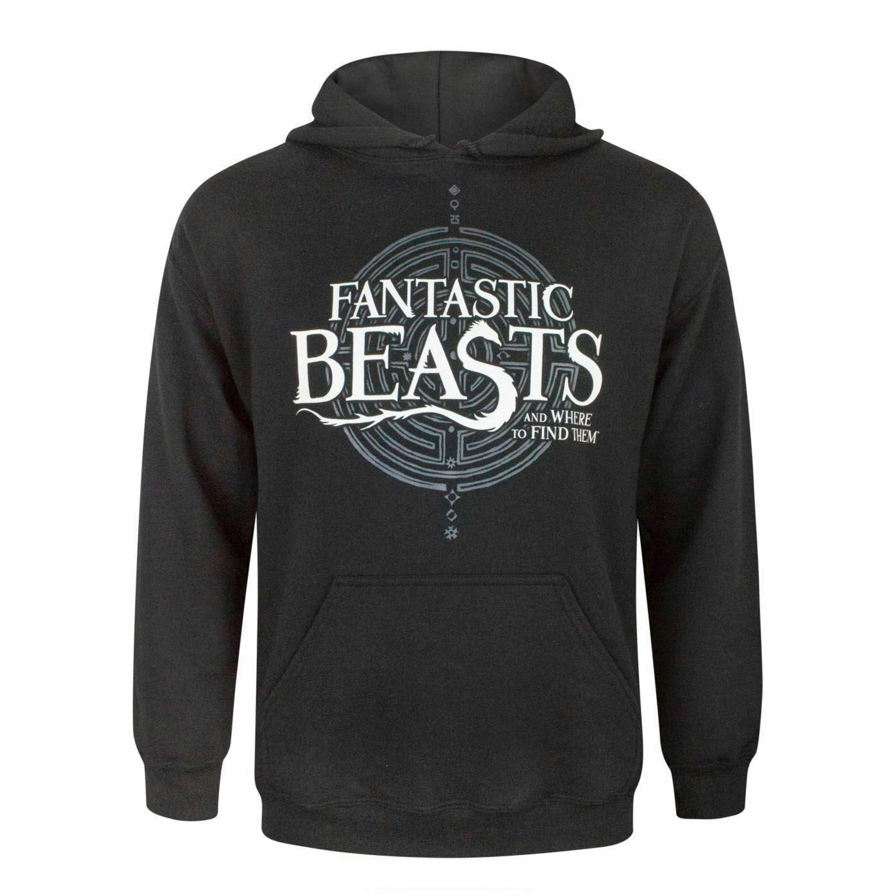 Fantastic Beasts And Where To Find Them Mens Black Logo Hoodie by Vanilla Underground , view 1 of 4