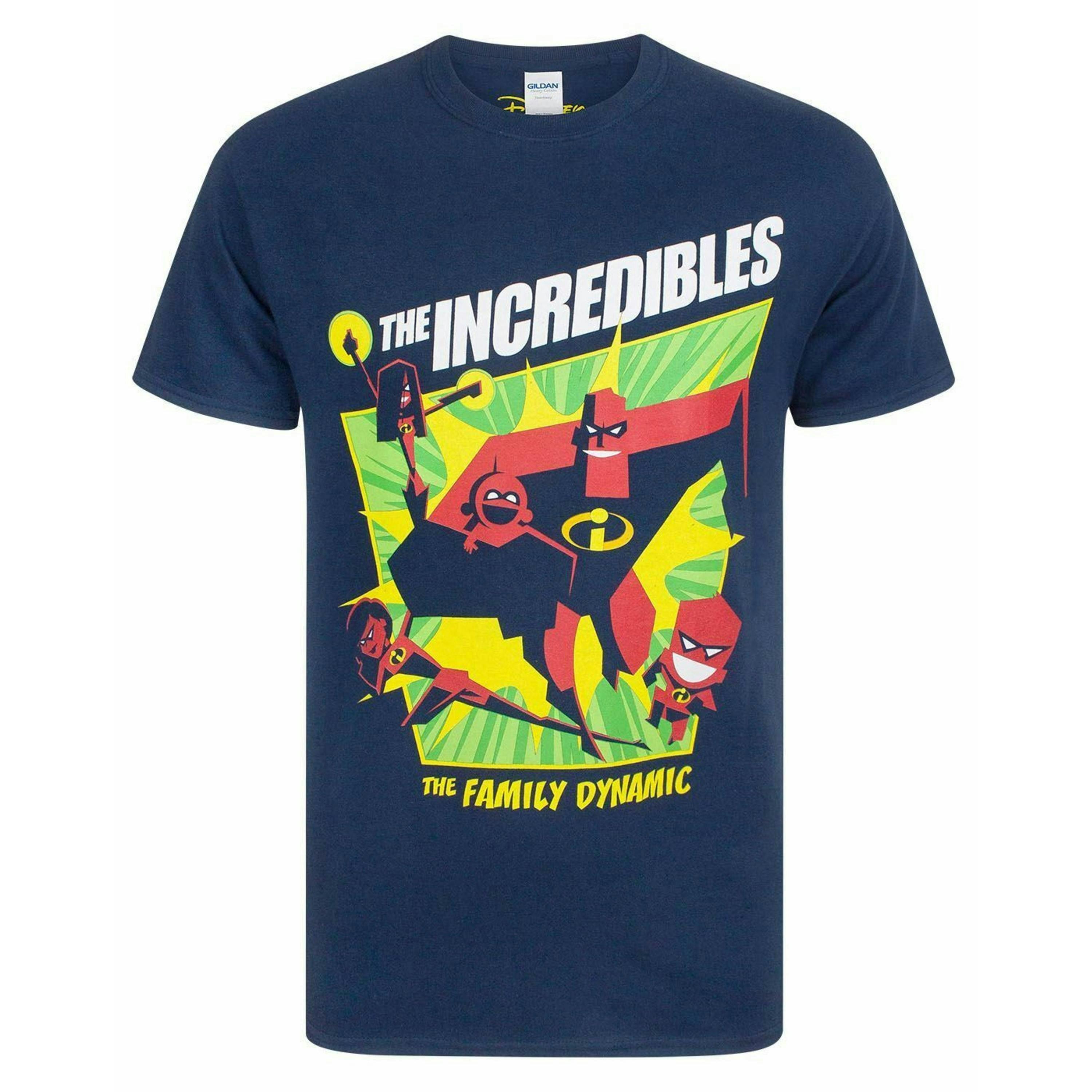 Disney Mens Blue The Incredibles Short Sleeved T-Shirt by Vanilla Underground , view 1 of 4